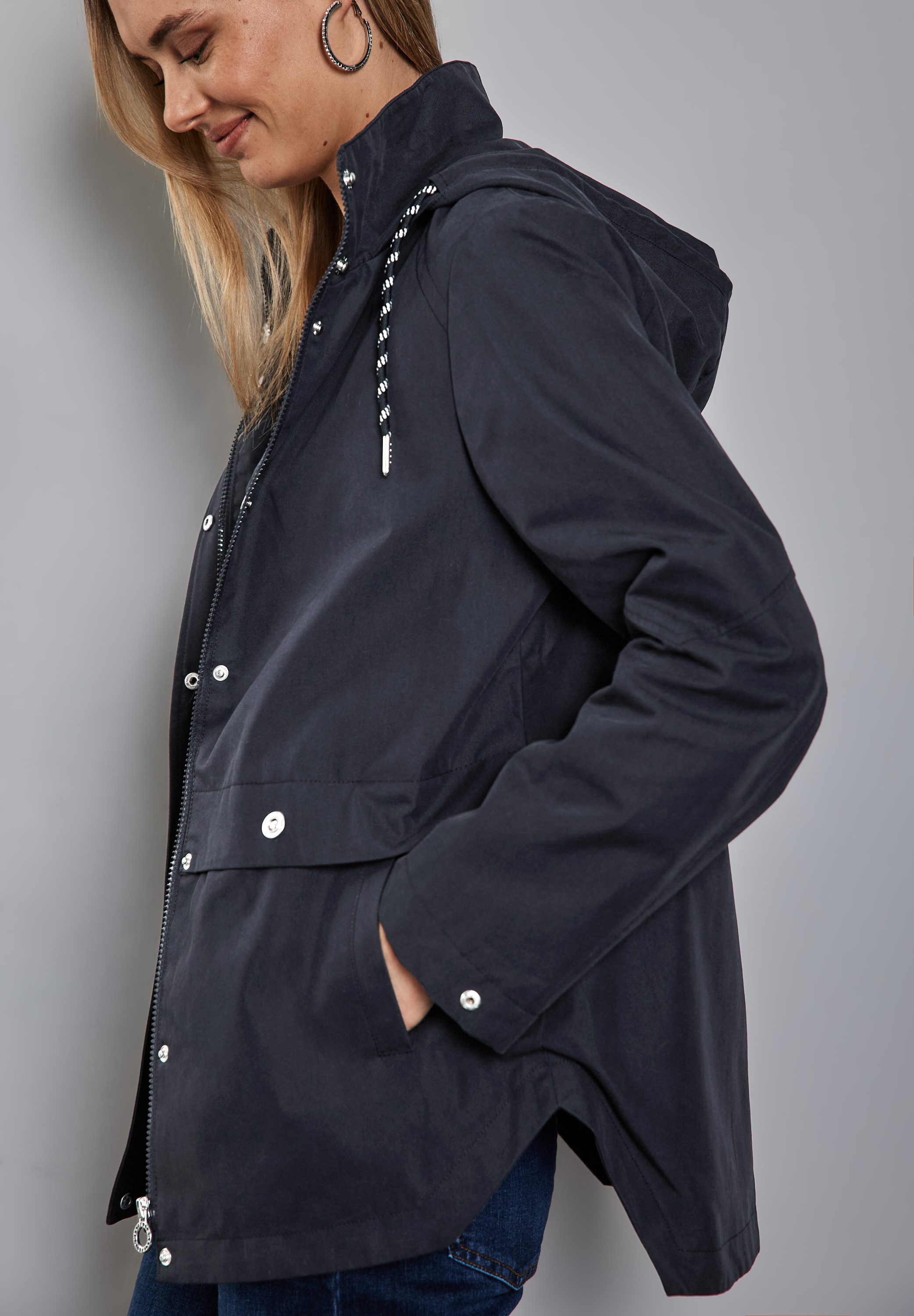 STREET ONE Parka mit Kapuze, Aus einer komfortablen Baumwollmischung