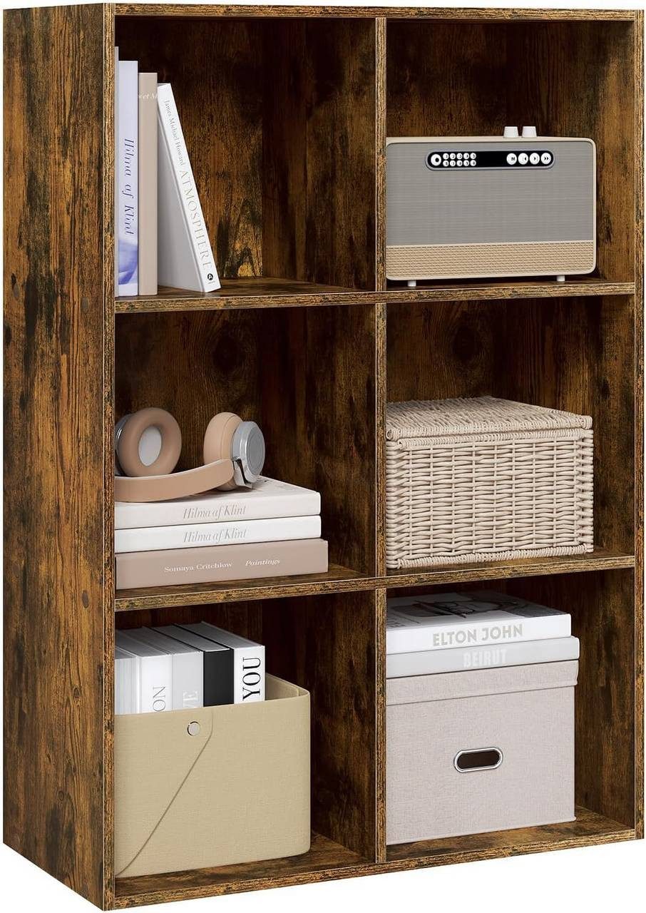 Woltu Bücherregal, 1-tlg., mit 6 Fächern, Würfelregal Standregal, 29x89x59, günstig online kaufen