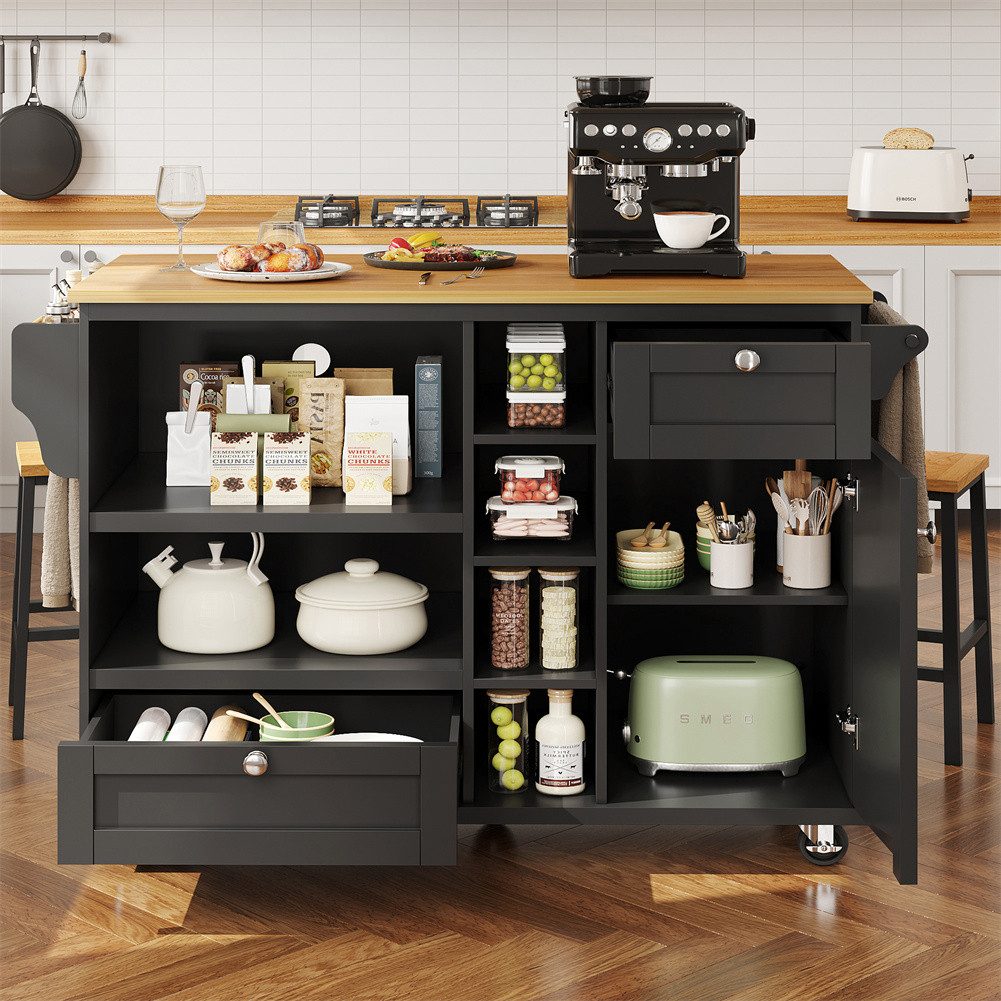 Sweiko Küchenwagen Sideboard Speisewagen mit Arbeitsplatte günstig online kaufen