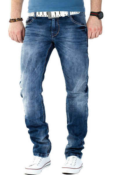 Cipo & Baxx 5-Pocket-Jeans BA-CD319 Jeans Hose Stonewashed Freizeithose mit lässiger Stonewashed Waschung