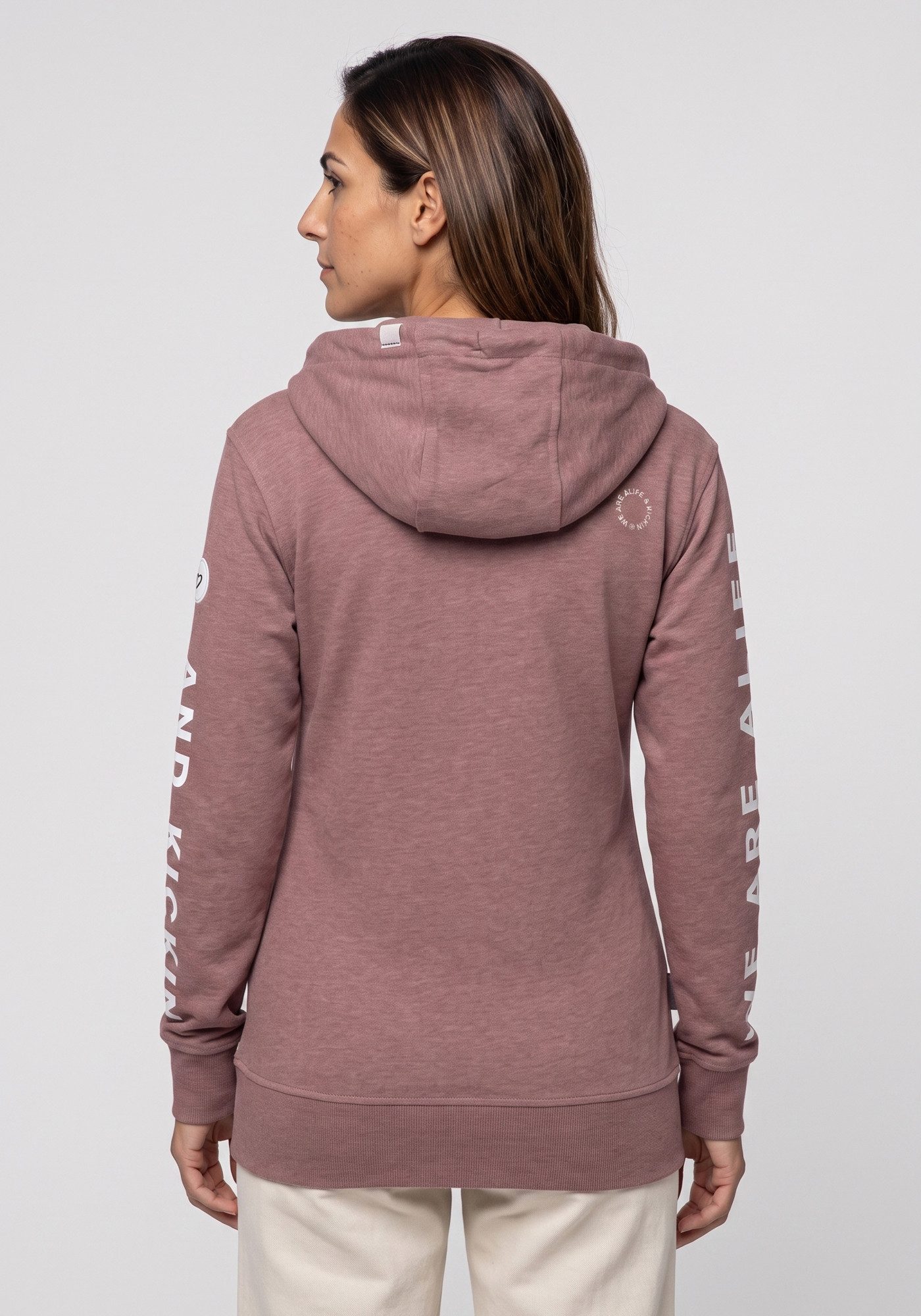 Alife & Kickin Sweatjacke JessyAK A leichte Kapuzensweatjackemit Logo-Schriftzug auf den Ärmeln – Bild 2 von 5