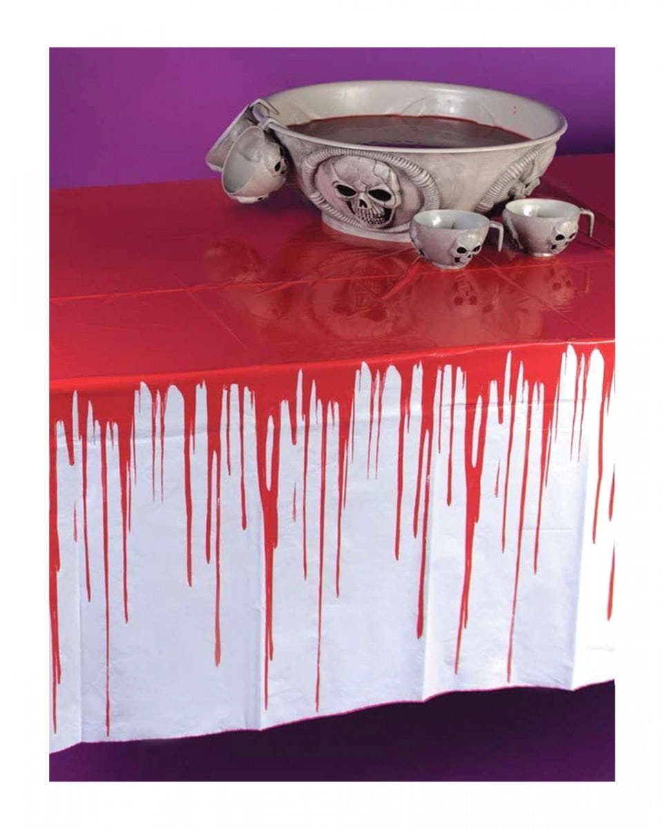 Horror-Shop Zombie-Kostüm Blutige Tischdecke
