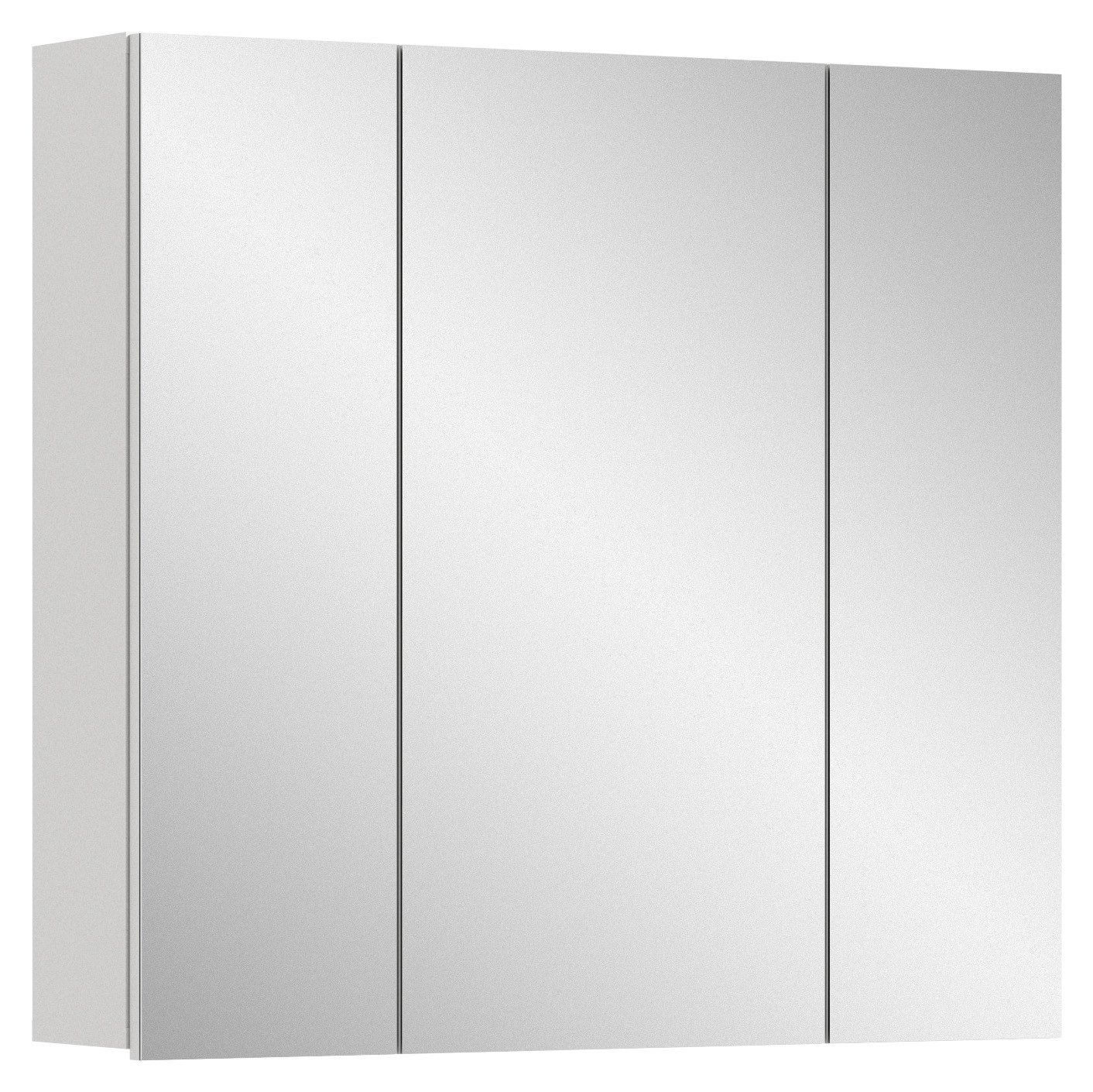 freiraum Badezimmerspiegelschrank Vira in Weiß Hochglanz - 60x77x18cm (BxHxT)