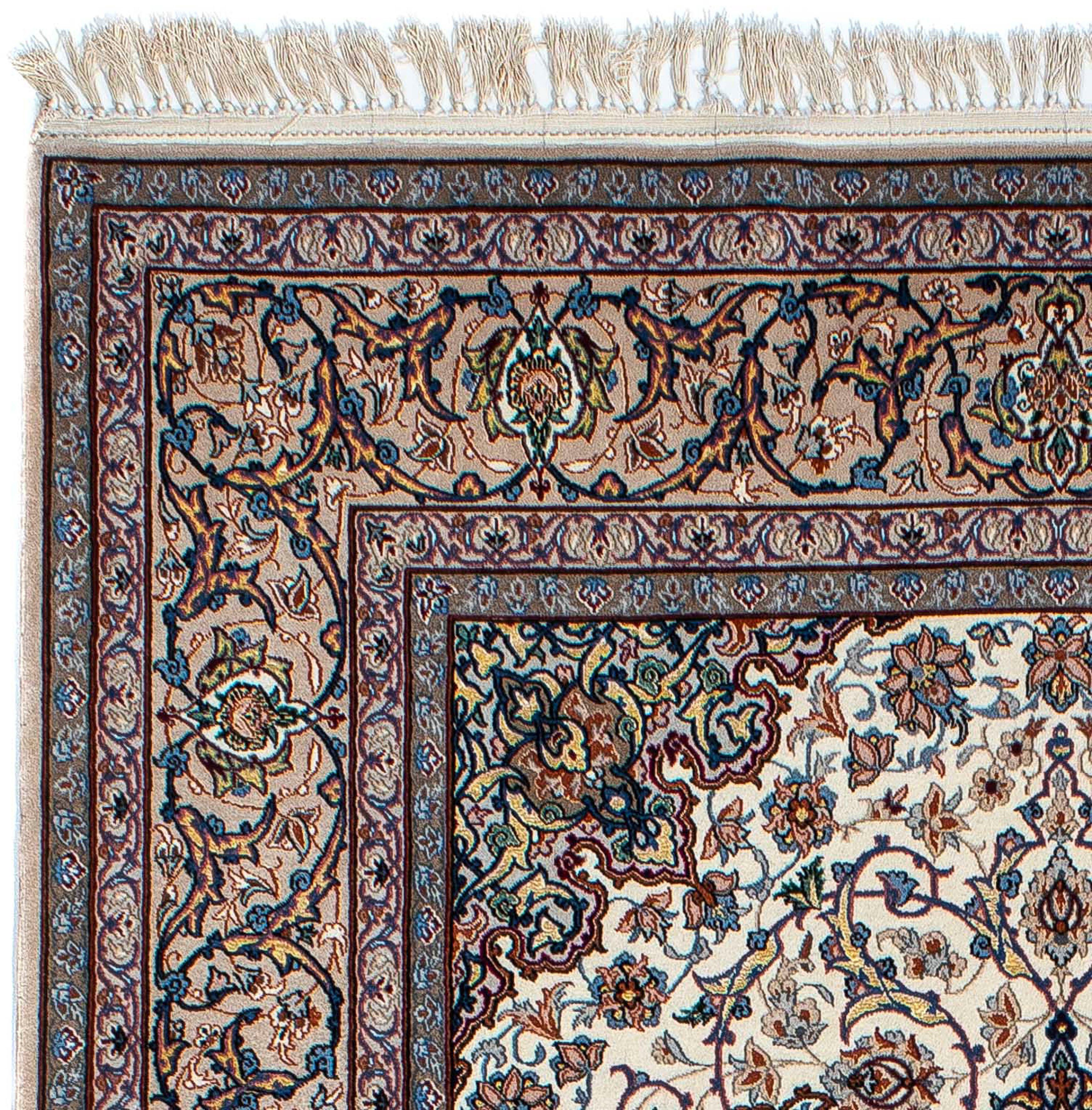 Orientteppich Perser - Isfahan - Zertifikat Wohnzimmer, Premium x 229 6 Einzelstück morgenland, Handgeknüpft, - Höhe: mm, 150 beige, mit cm - rechteckig