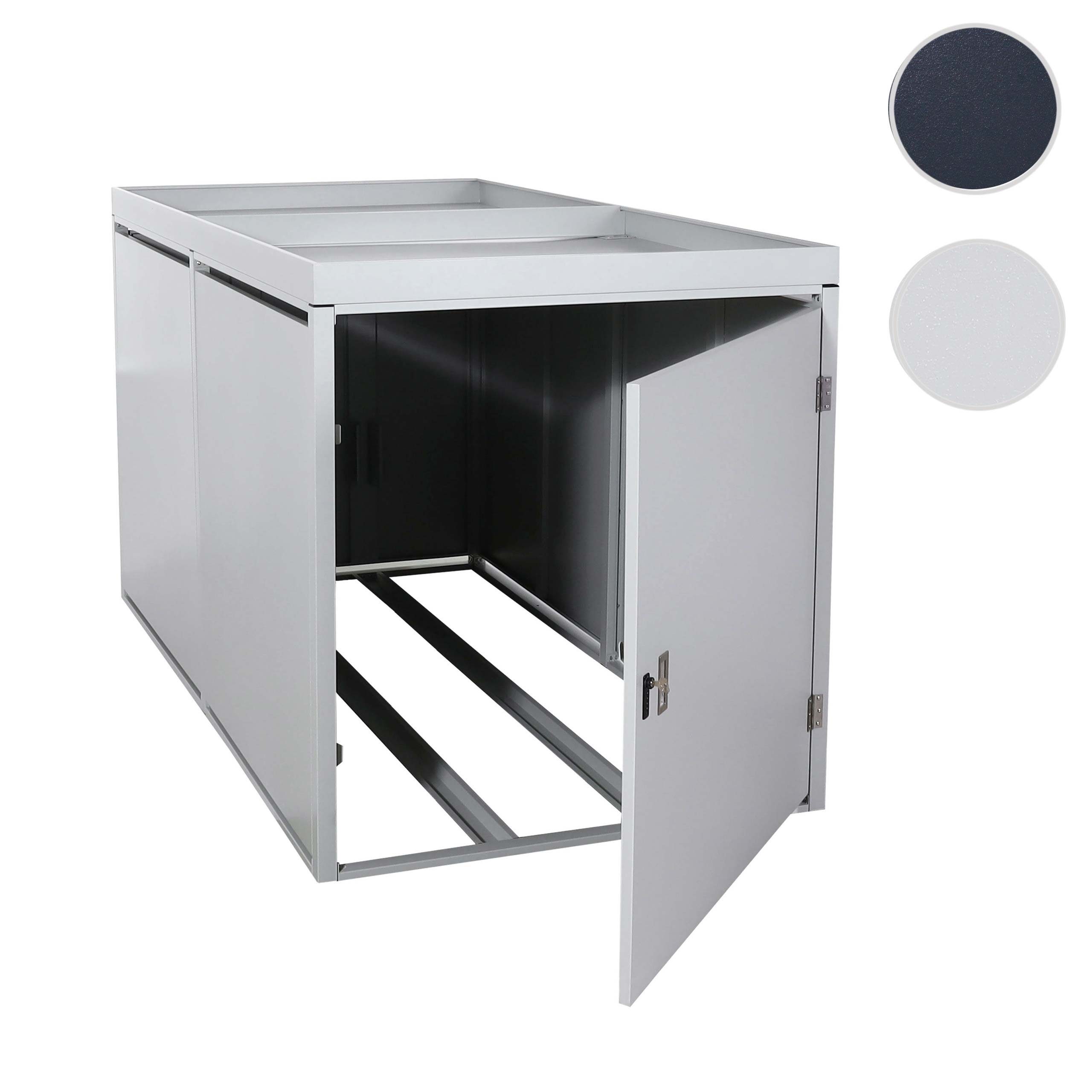 MCW Fahrradbox MCW-L56b (1 St), Mit Schienen, für Fahrräder bis zu einer Höhe von 113 cm