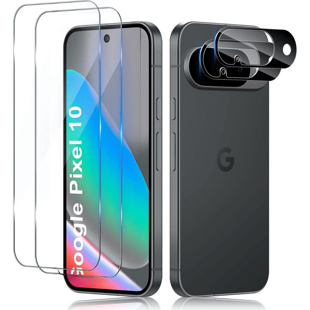 SmartUP Displayschutzglas 2X Schutzglas für Google Pixel 10 Display Kamera Panzerfolie Full 9H für Google Pixel 10, 4 Stück, Rundumschutz, passgenaue Verarbeitung