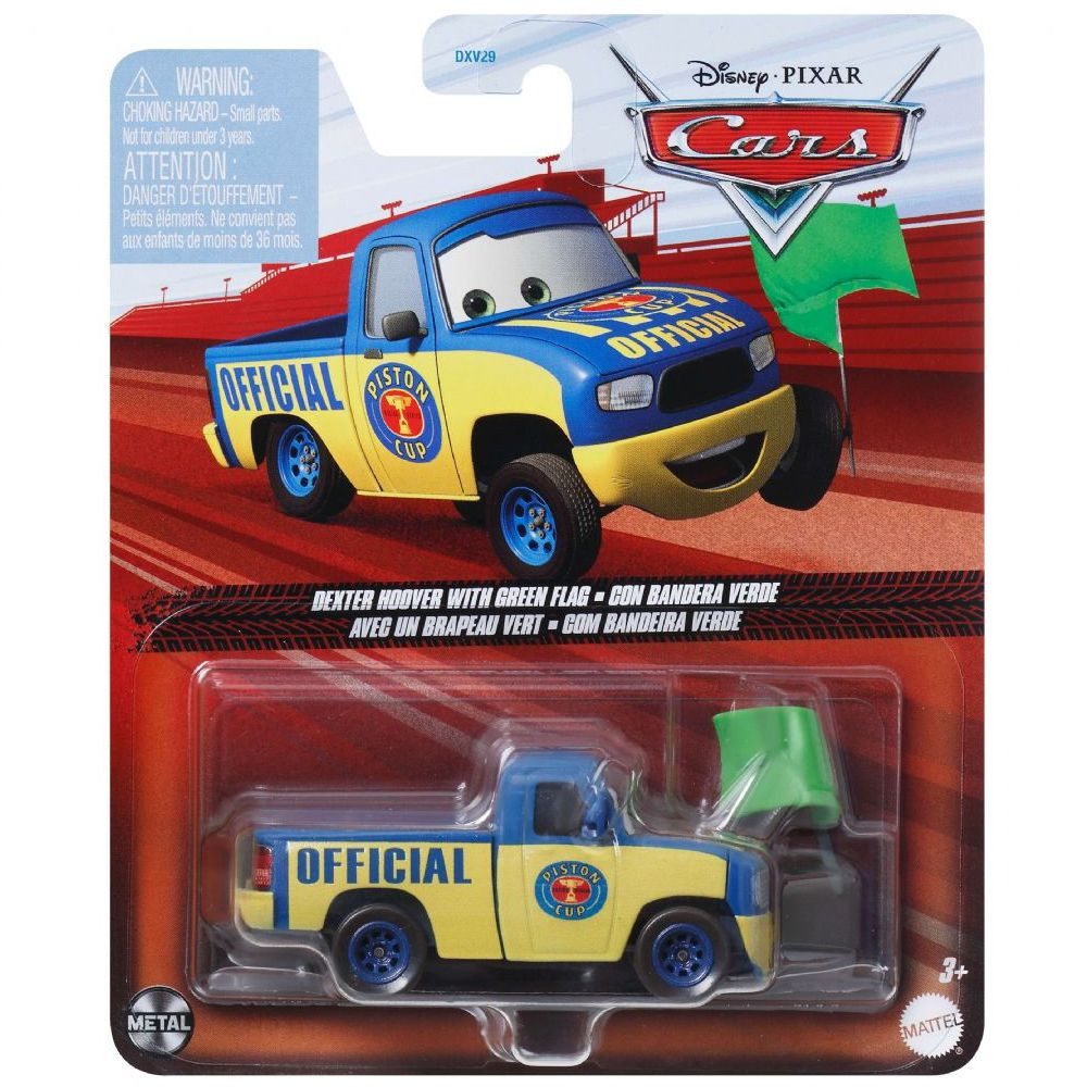 Disney Cars Spielzeug-Rennwagen Dexter Hoover Flagge Disney Cars Die-Cast 1:55 Auto Fahrzeug