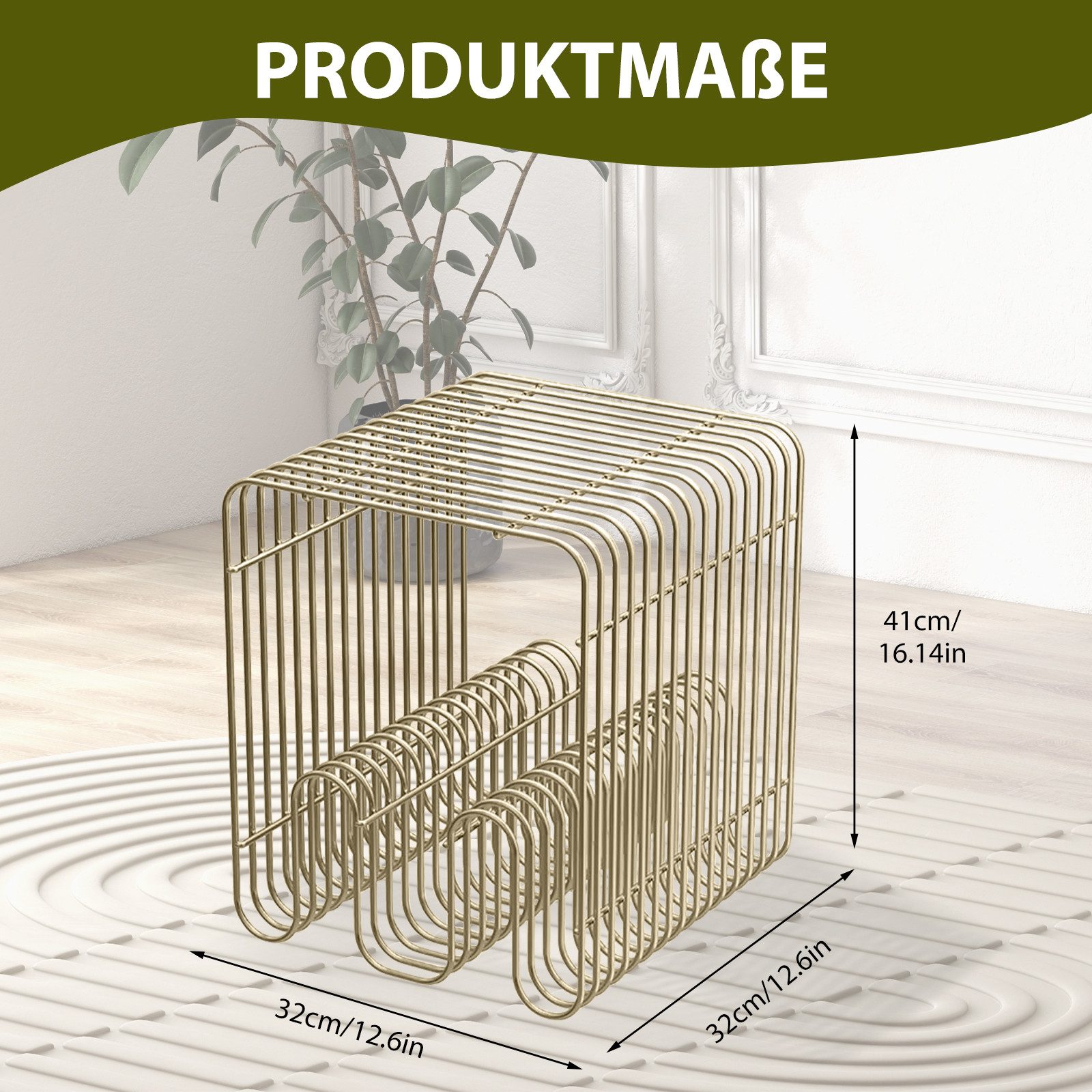 TWSOUL Beistelltisch Couchtisch Nachttisch mit Zeitschriftenständer aus Met günstig online kaufen