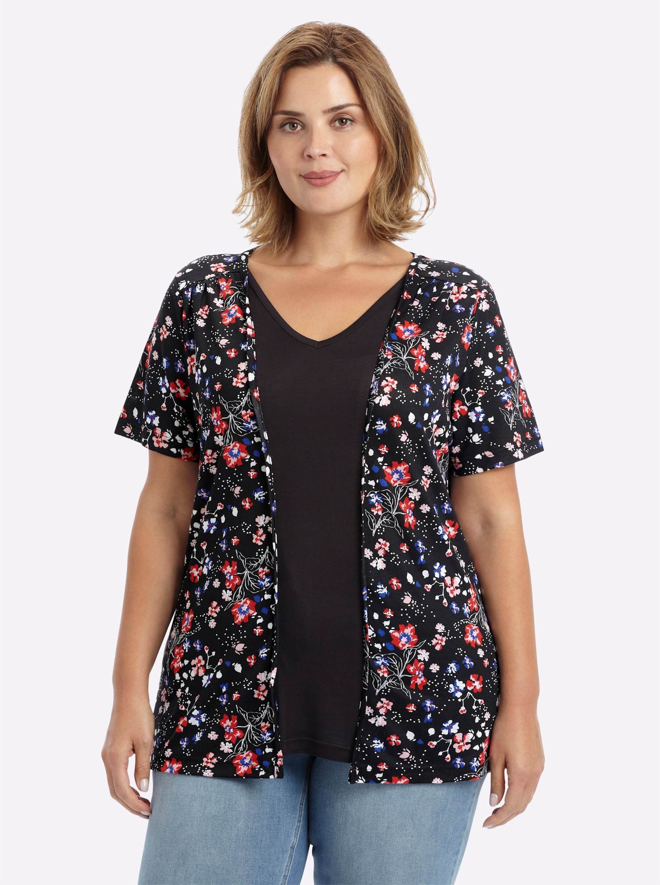 Sieh an! T-Shirt 2-in-1-Shirt Kurzarm günstig online kaufen