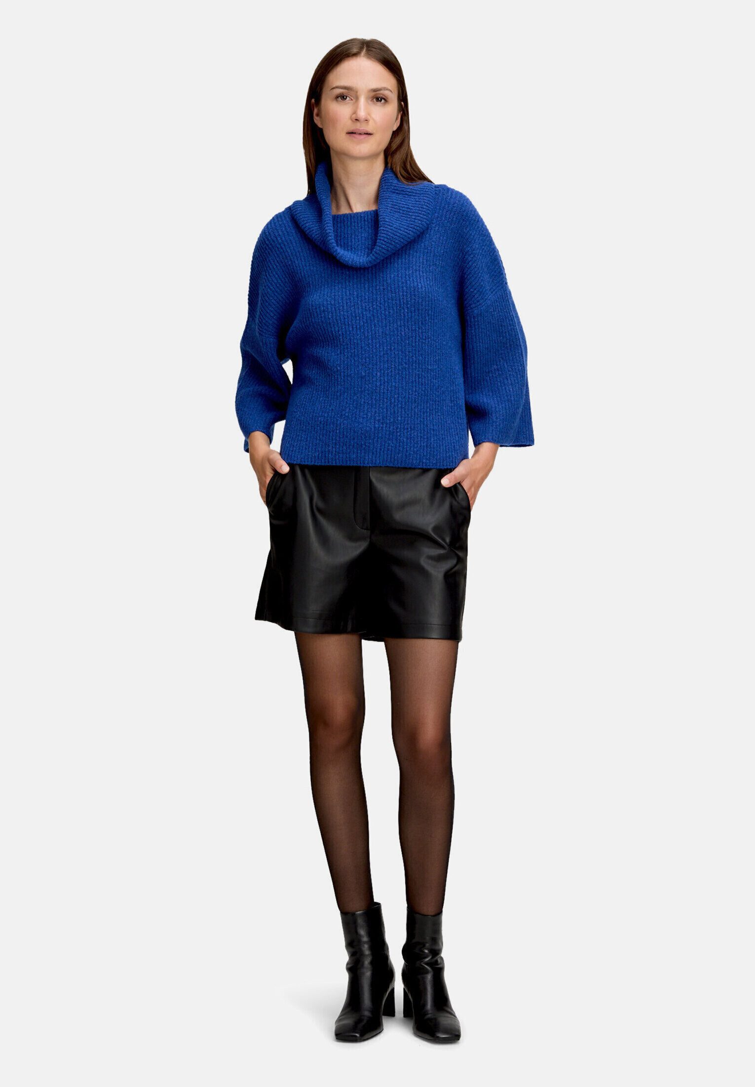 Betty&Co Strickpullover Damen mit Kragen (1-tlg)