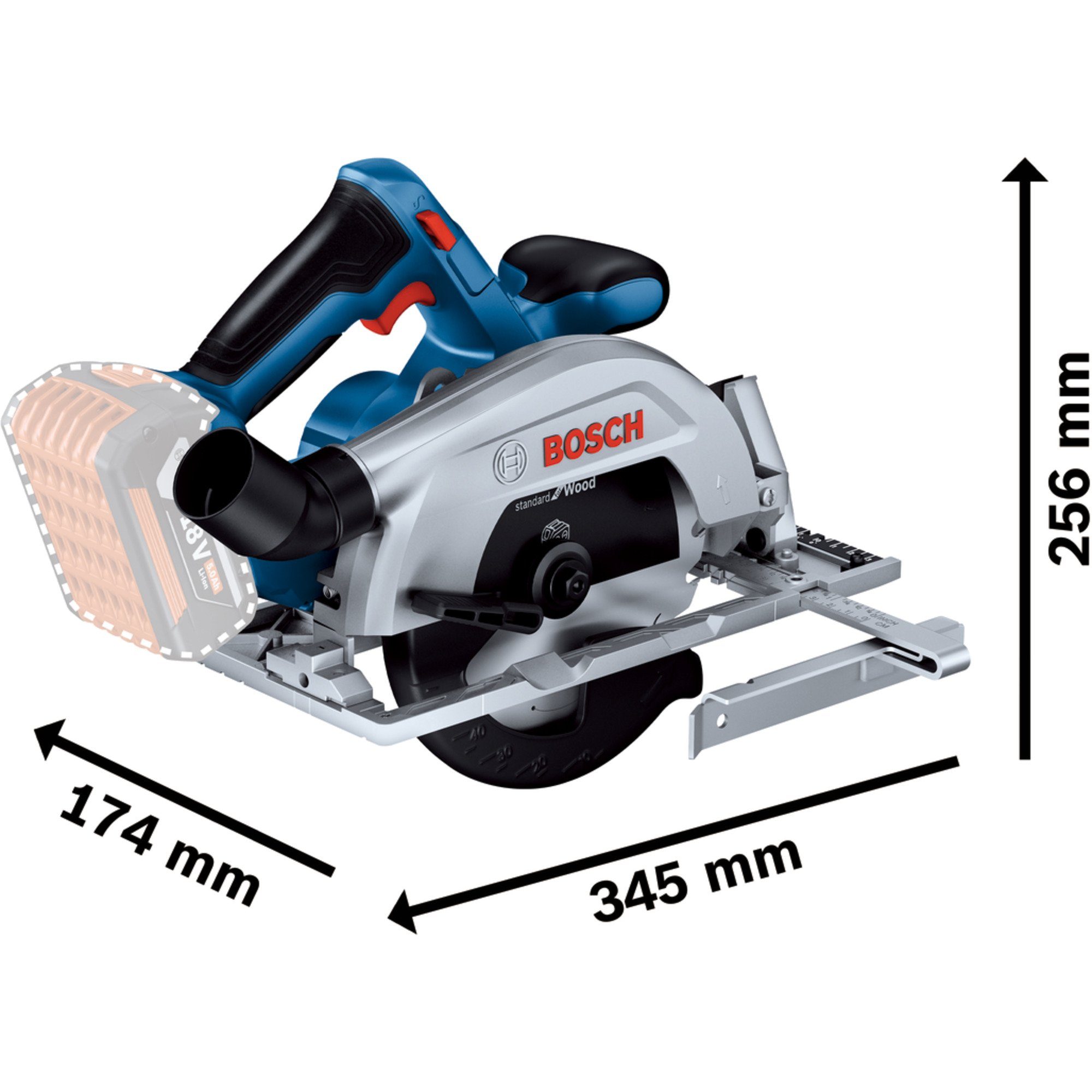 Bosch BOSCH GKS Professional Handkreissäge Akku-Handkreissäge 18V-57-2