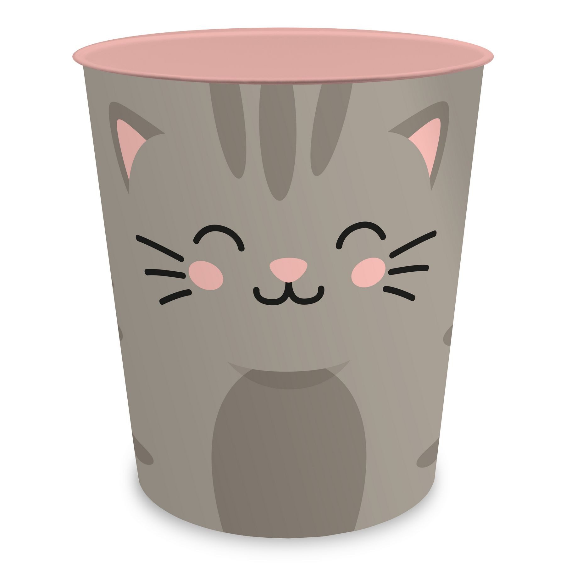itenga Papierkorb itenga Papierkorb Tiermotiv - KATZE - Kawaii Design - ca 11 Liter
