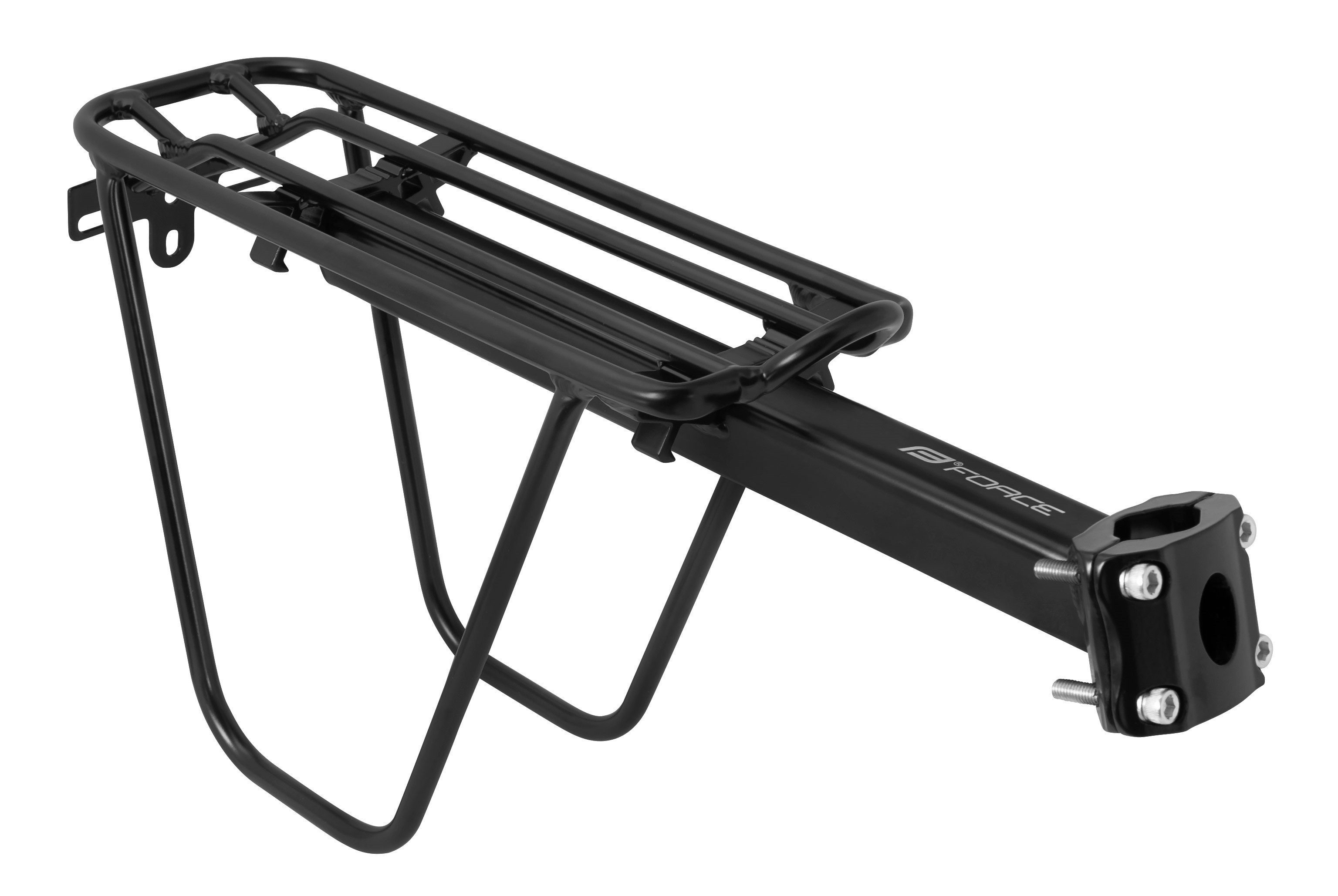 Fahrrad-Gepäckträger Force Alu Gepäckträger mit Satteltaschen Stützen und Sattelrohrbefesti