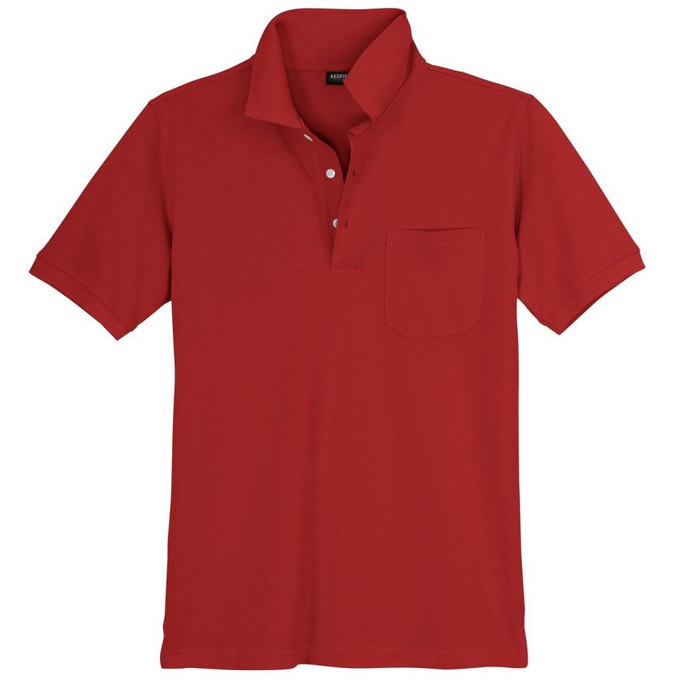 redfield Poloshirt Große Größen Herren Basic Poloshirt rot Redfield Ralph