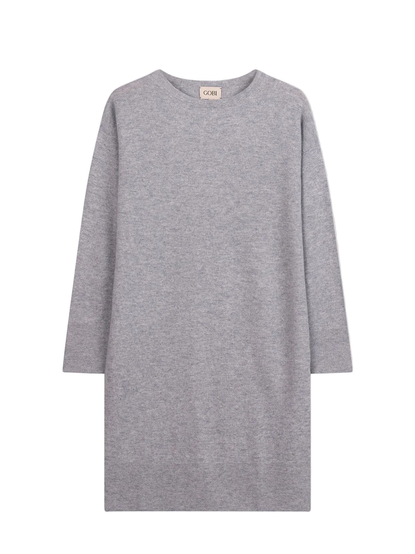 GOBI Cashmere Strickkleid Strickkleid mit Rundhalsausschnitt