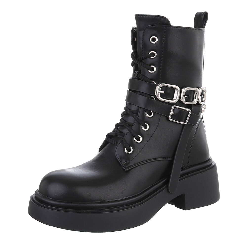 Ital-Design Damen Schnürschuhe Freizeit Westernstiefelette (87451934) Block günstig online kaufen