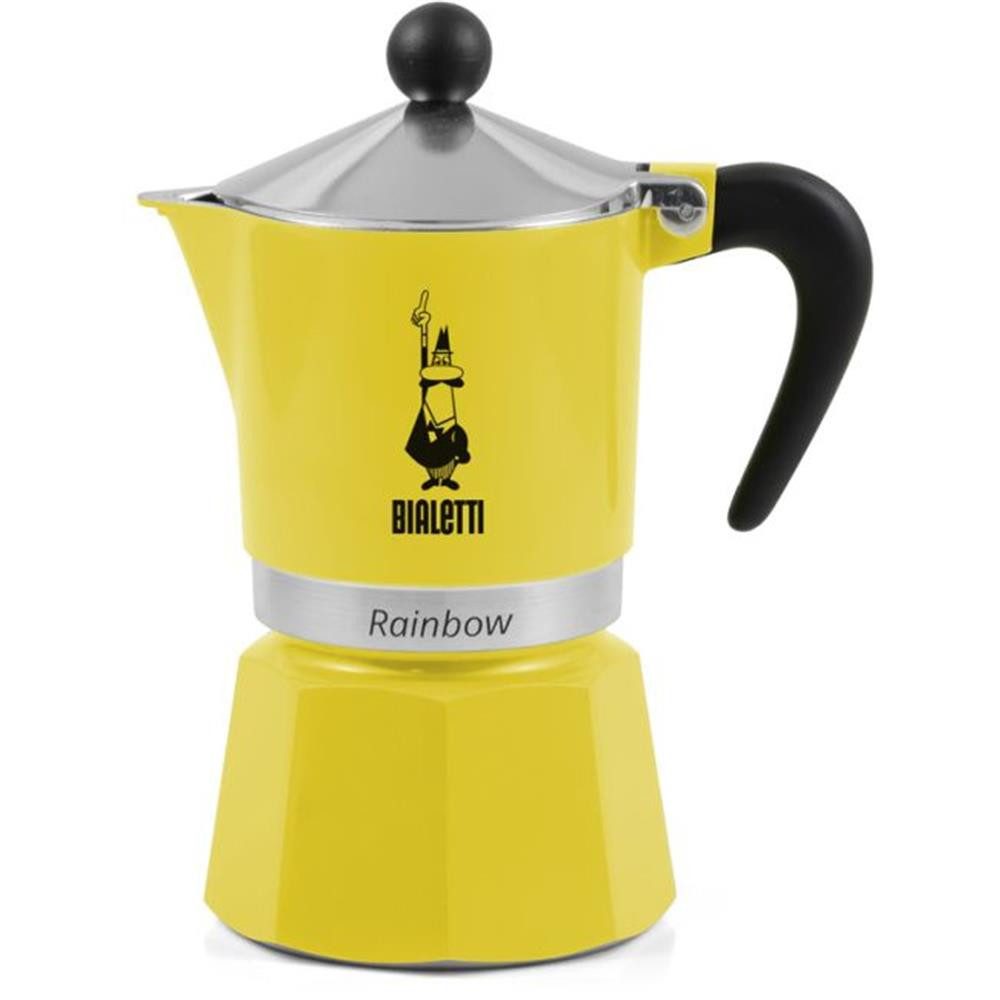 BIALETTI Espressokocher, in Gelb, für 1 Tasse