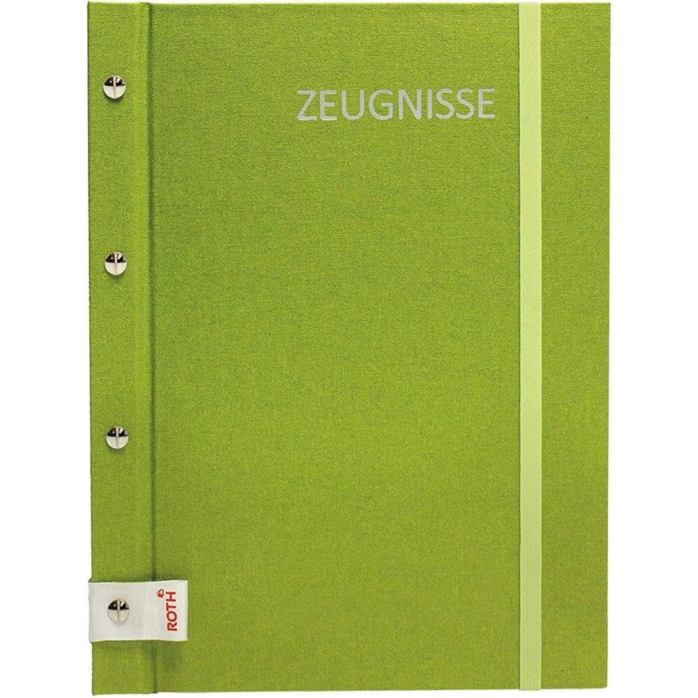 Roth Organisationsmappe Zeugnismappe Metallium Grün, Präsentationsmappe Zeugnis Dokumentenmappe Sichtbuch