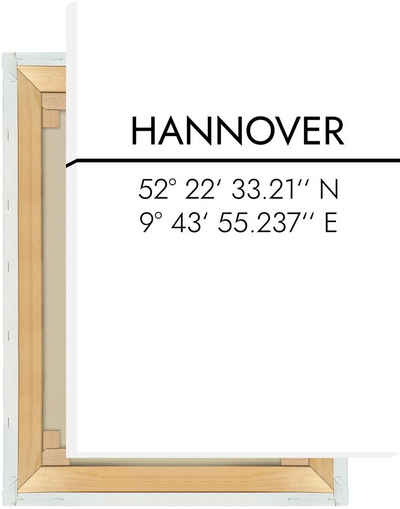 MOTIVISSO Leinwandbild Hannover Koordinaten #2