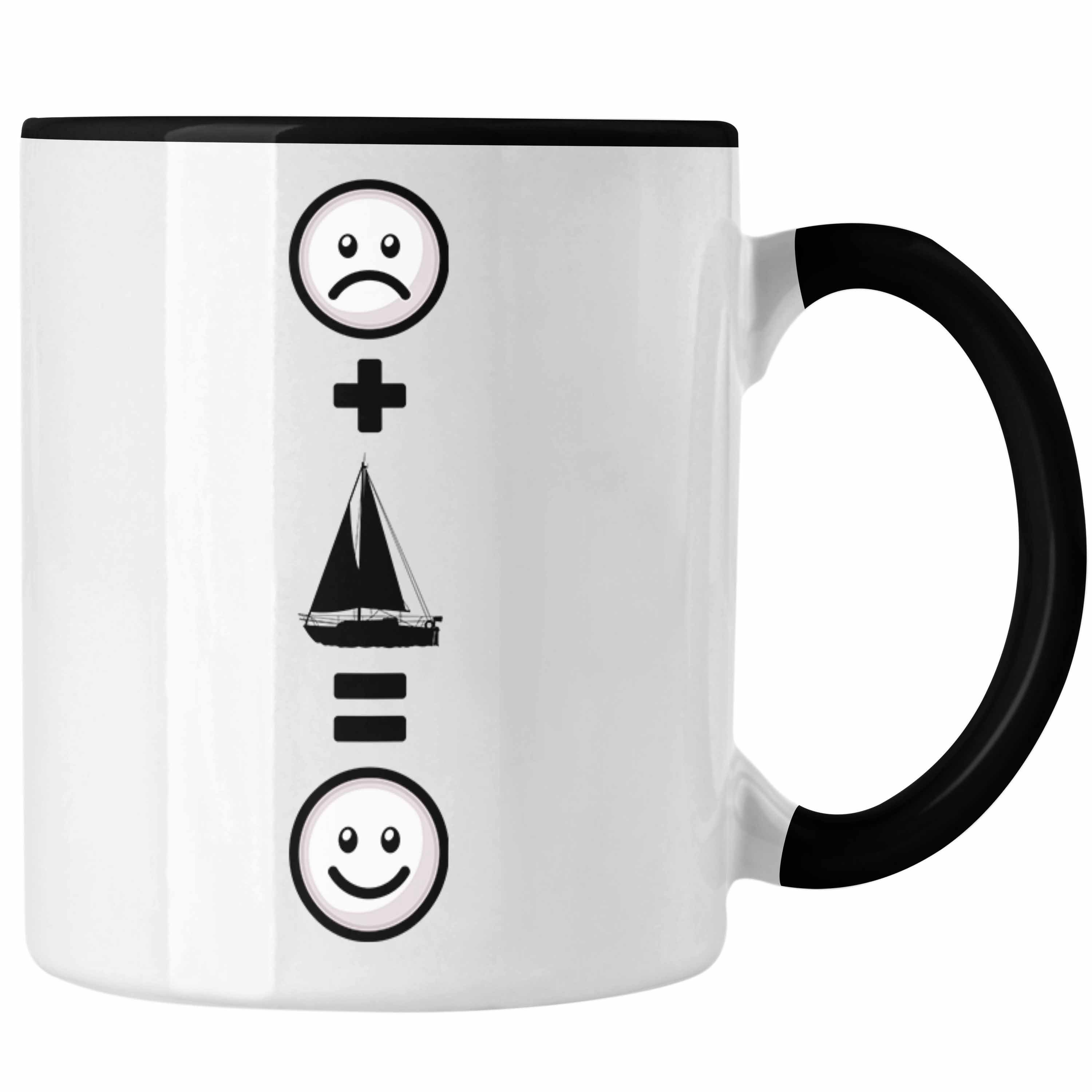 Geschenk Schwarz Tasse für Trendation Tasse Segler Windsegeln :(Segeln) Boot Lus Segeln