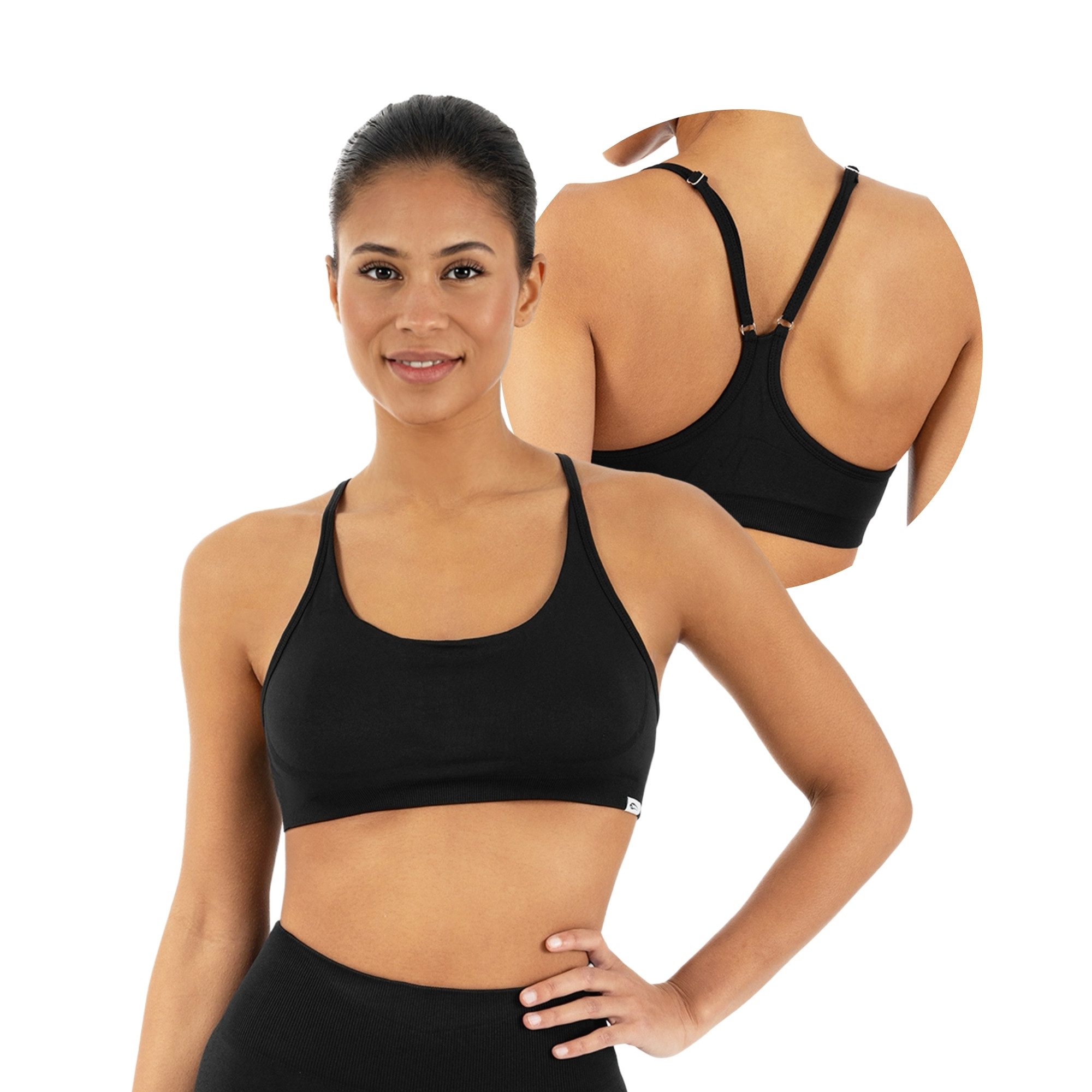 Smilodox Sport-BH Timea, Bustier Damen, Shaped Fit, Fitness Bra, Gym & Freizeit Racerback, Rippbund, elastisch, weiches Material, Stretch