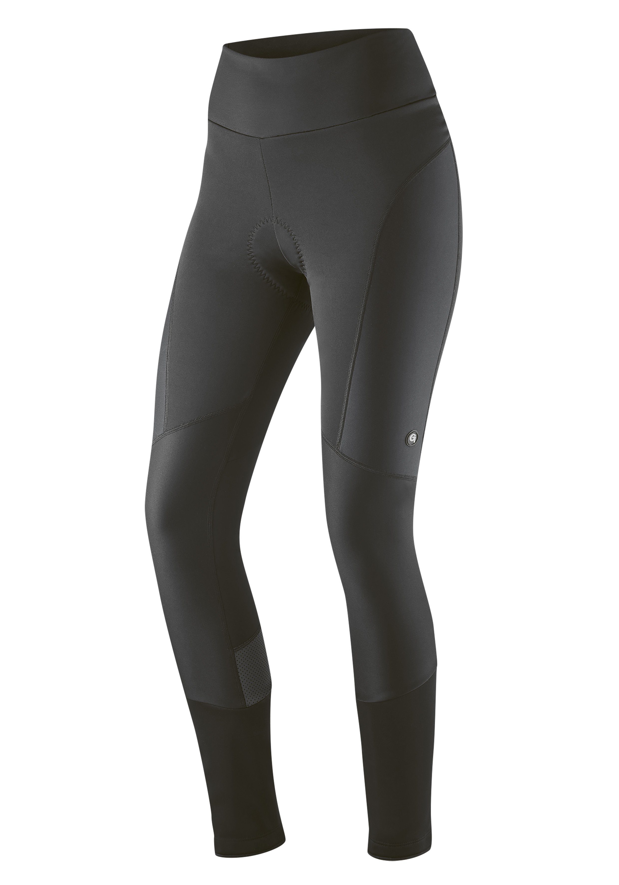 Gonso Fahrradhose 2 Damen lange mit Tartu Sitzpolster Radlerhose Softshell Radhose, schwarz