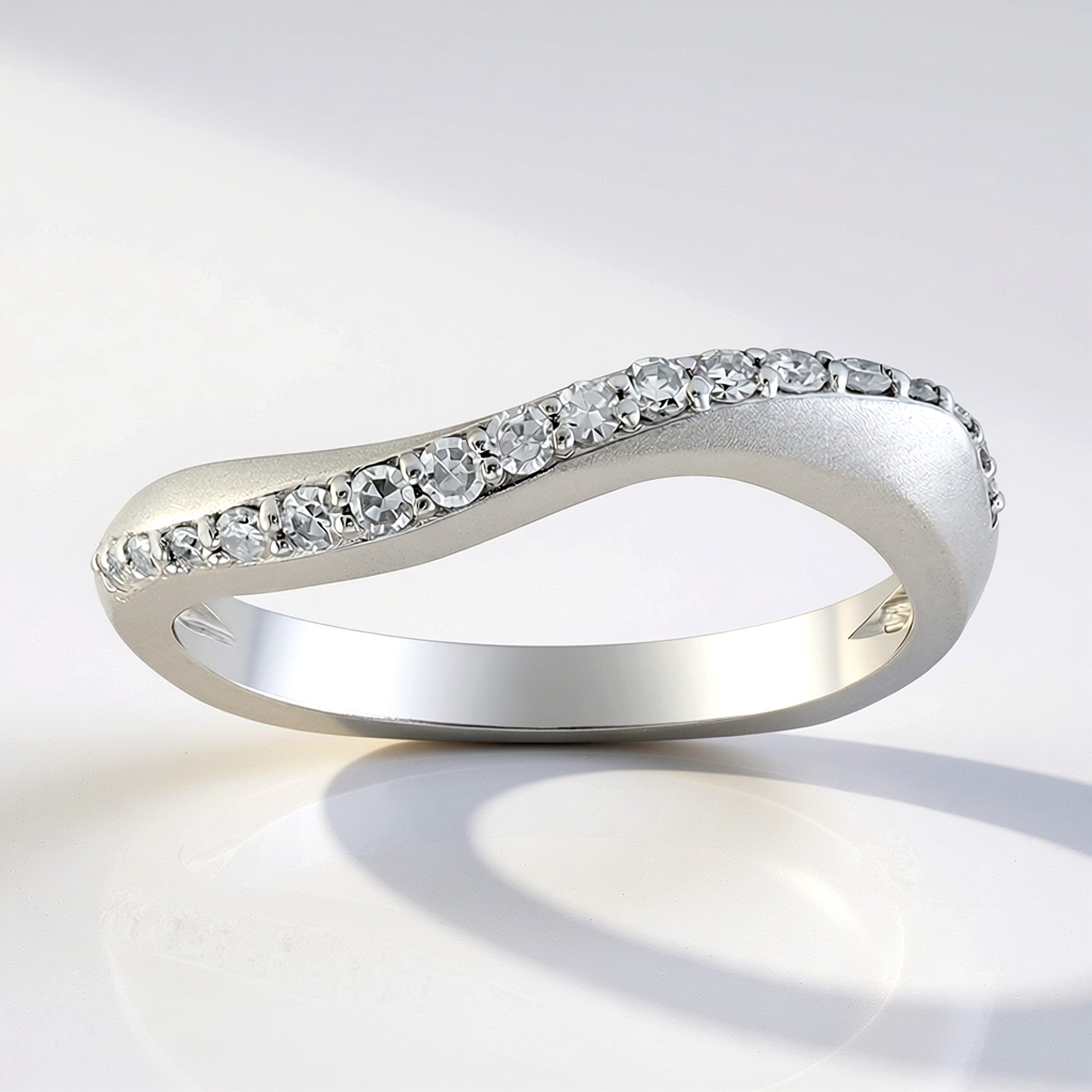 Cavill Diamantring Eleganter Diamantring aus Weißgold (1-tlg)