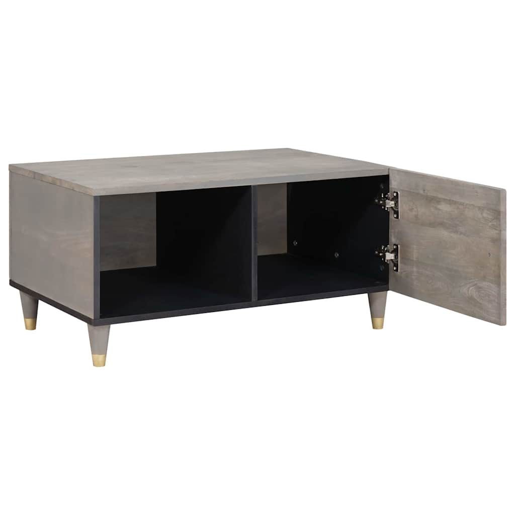 vidaXL Couchtisch Couchtisch Grau 80 x 50 x 40 cm Massivholz (1-St)