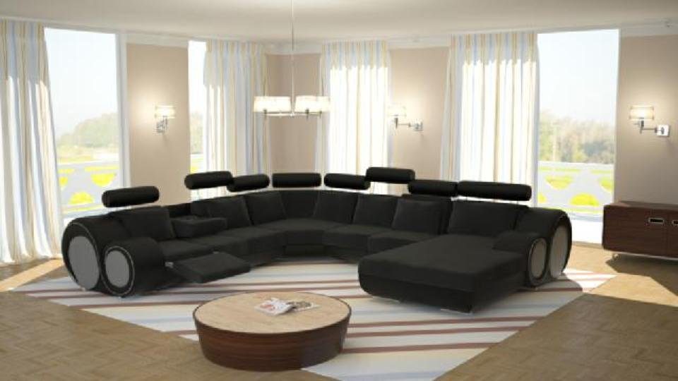 Designer Ecksofa, JVmoebel Wohnlandschaft Sofa Polster Couch U-Form Ecksofa