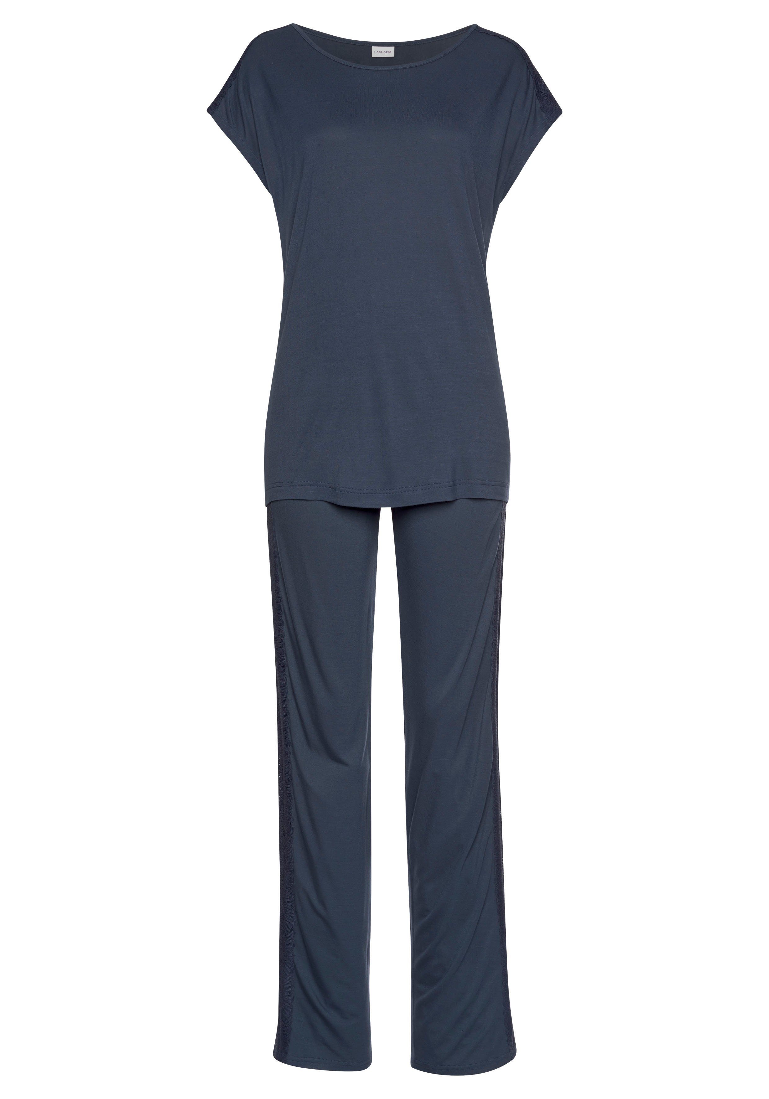LASCANA Pyjama (2 tlg) mit aufgesetzten günstig online kaufen