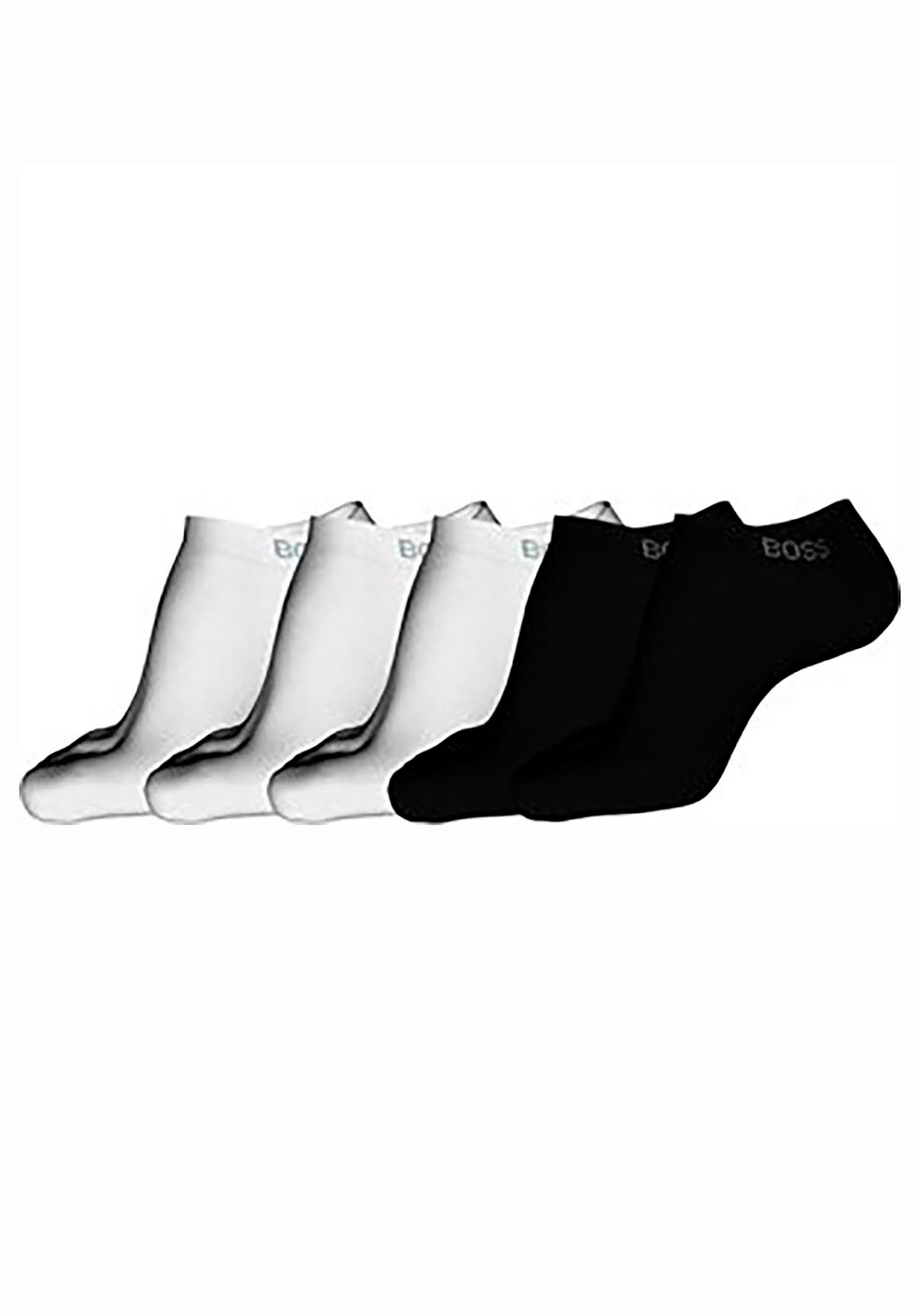 Uni sportiven Look 5P weiß-schwarz im (Packung, CC AS 5-Paar, BOSS 5er) Sneakersocken Color