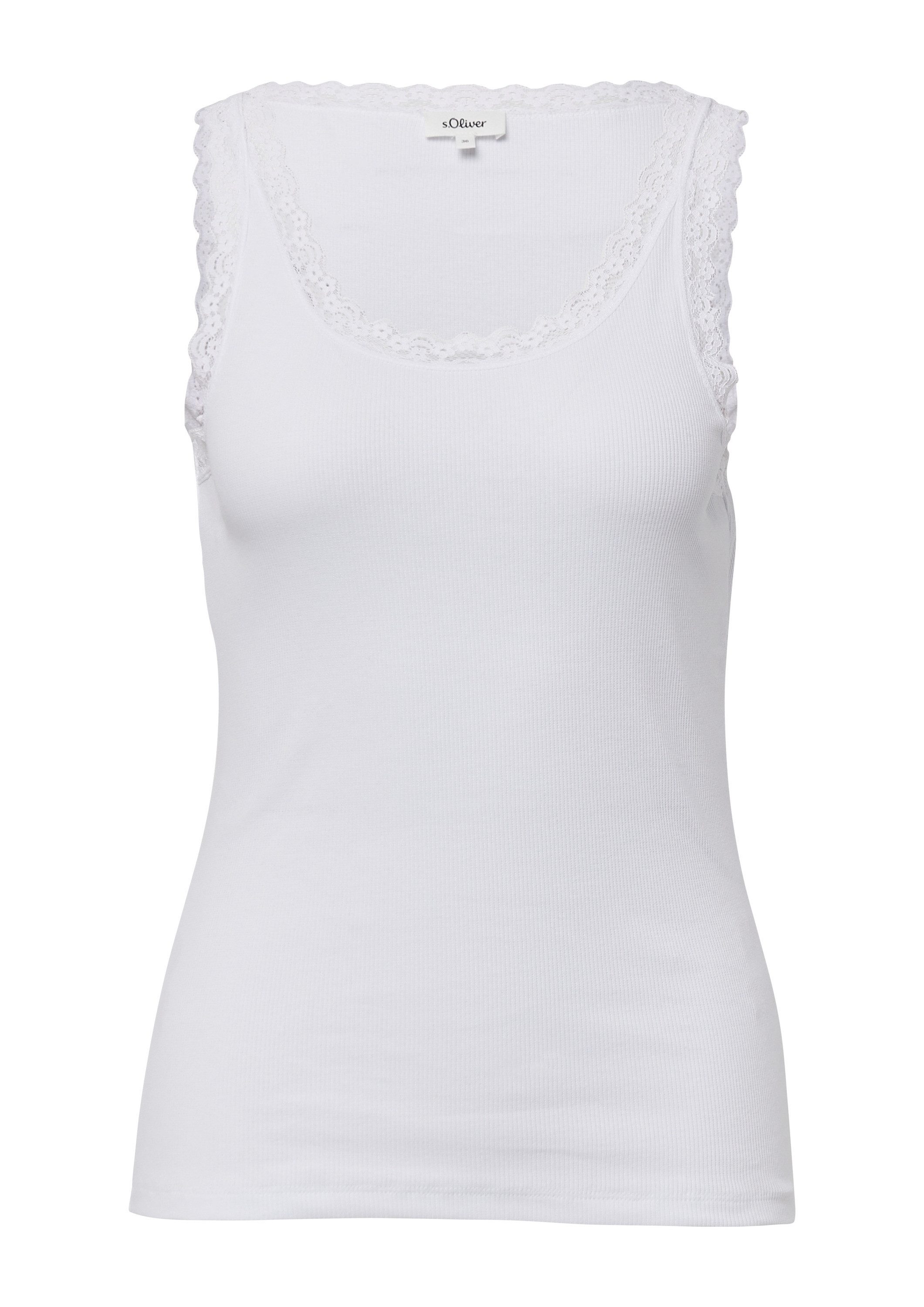 s.Oliver Muscleshirt T-Shirt Geripptes Slim-Fit-Tanktop mit günstig online kaufen