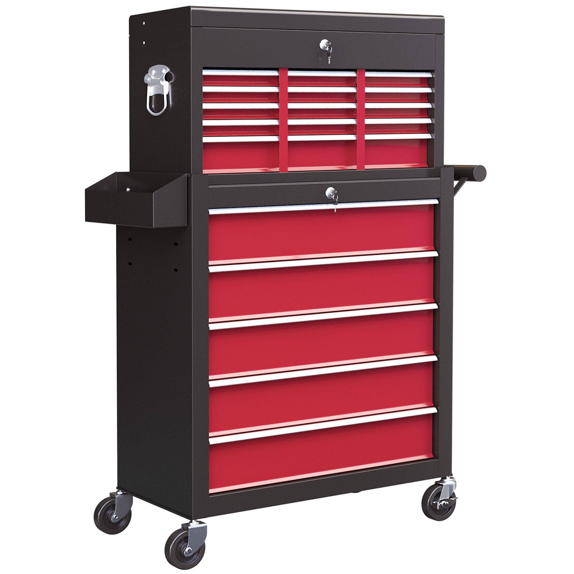 HOMCOM Werkstattwagen mit 14 Schubladen, abschließbar, leer, max. Traglast: günstig online kaufen