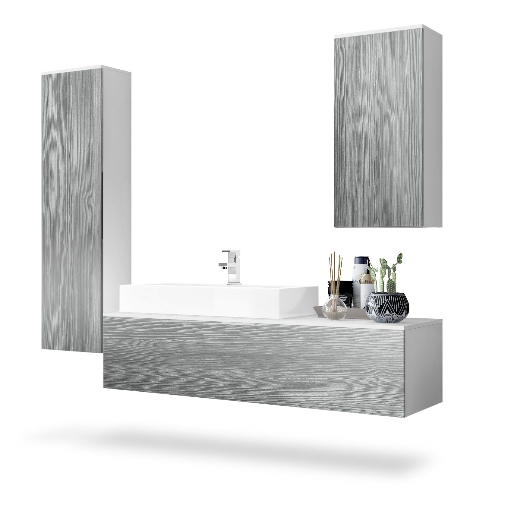 Vladon Badmöbel-Set Beach, (Badezimmer-Set mit 2 günstig online kaufen