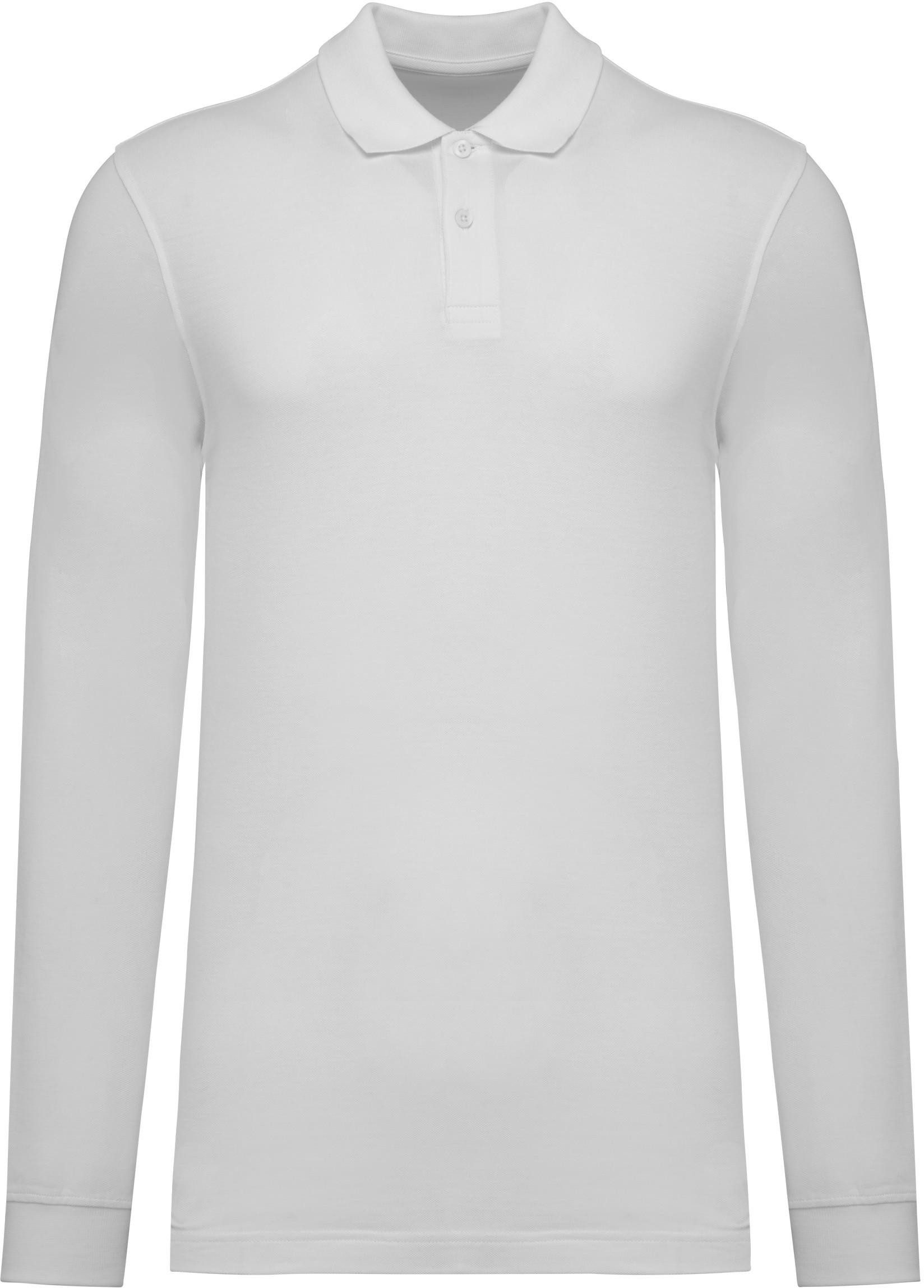 Kariban Langarm-Poloshirt Herren Piqué-Polohemd lange Ärmel Bio-180