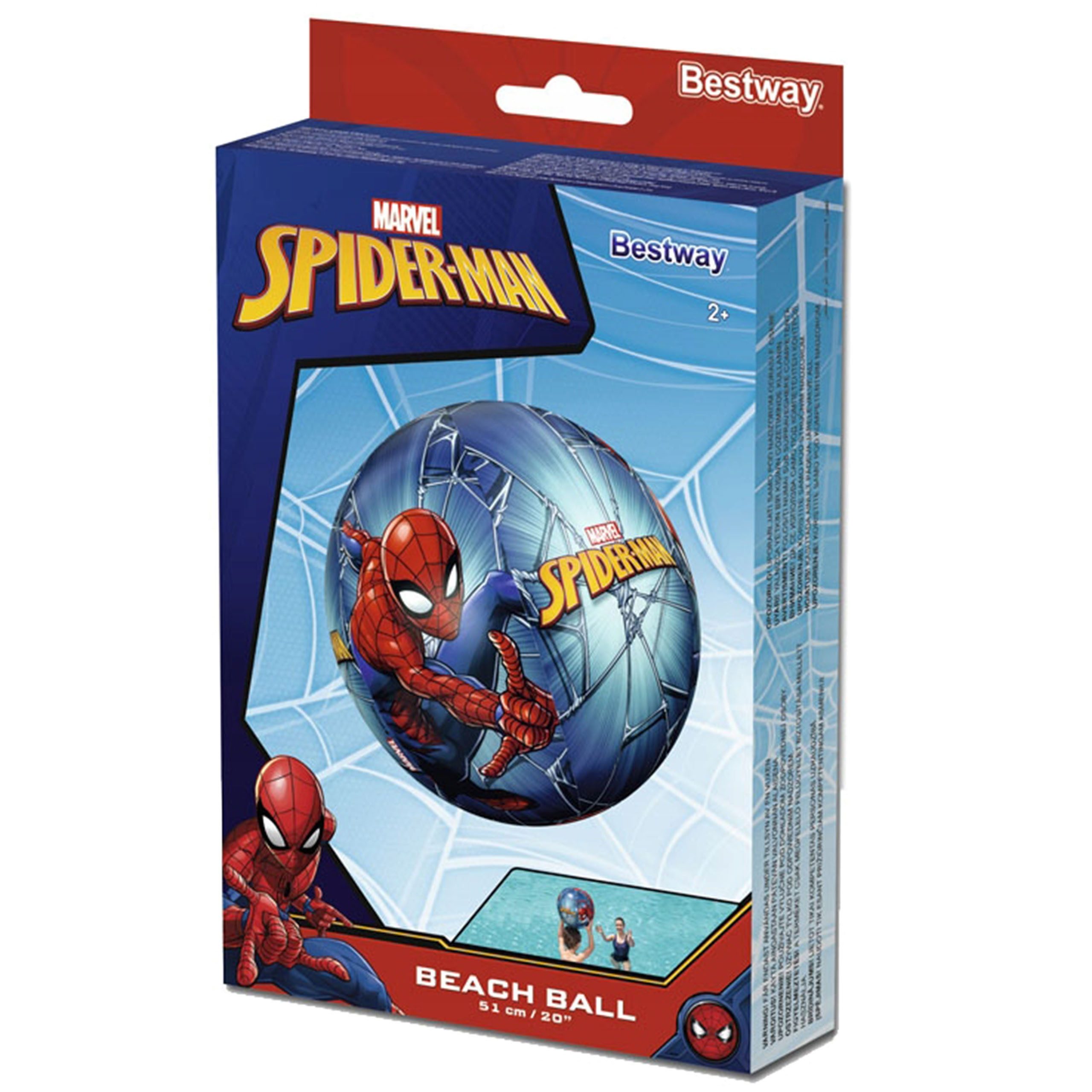 MARVEL Beachball MARVEL Spider Man Strandball 51 cm, aufblasbar, für Kinder & Wasser