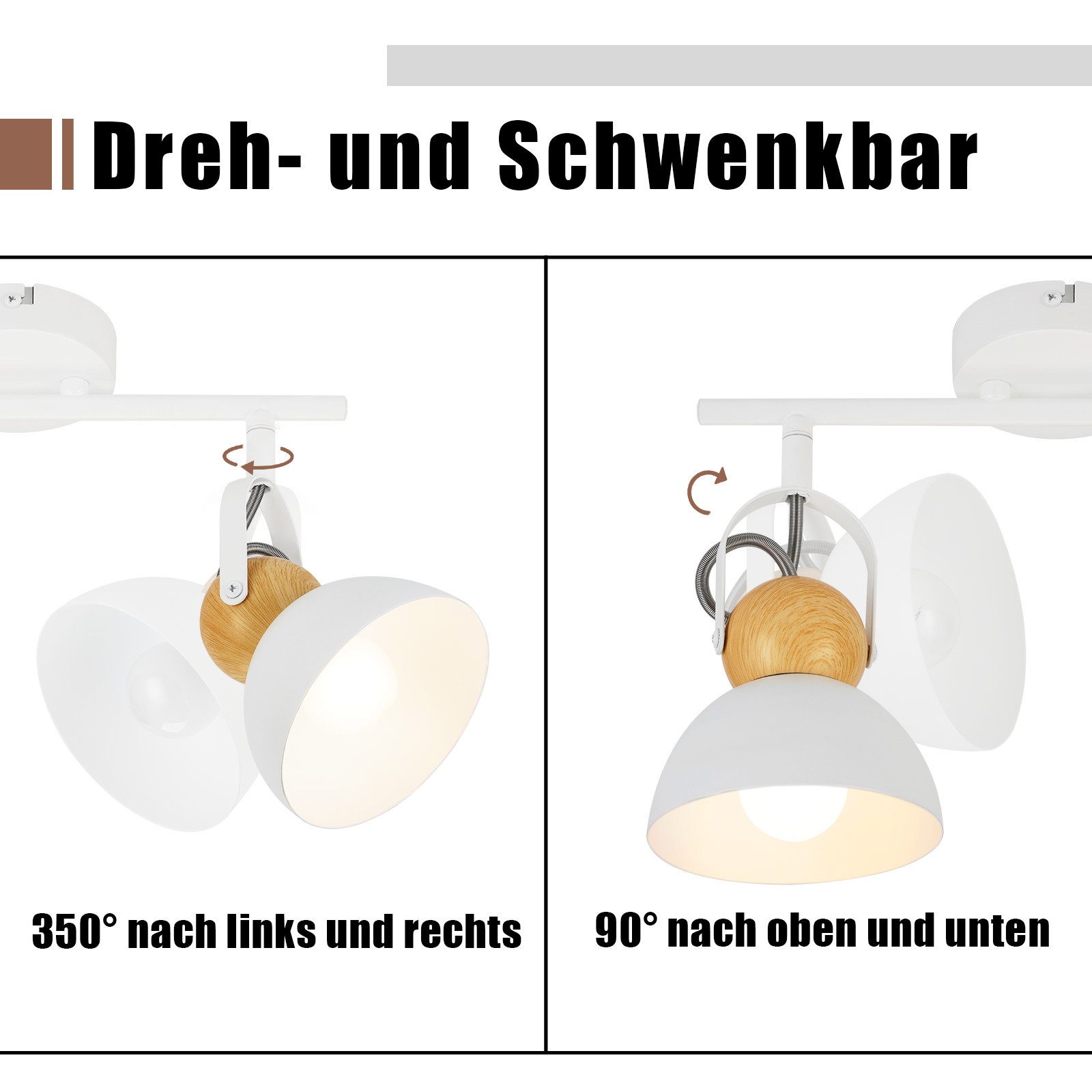 Nettlife Deckenstrahler Vintage Schwarz E27 Schwenkbar günstig online kaufen