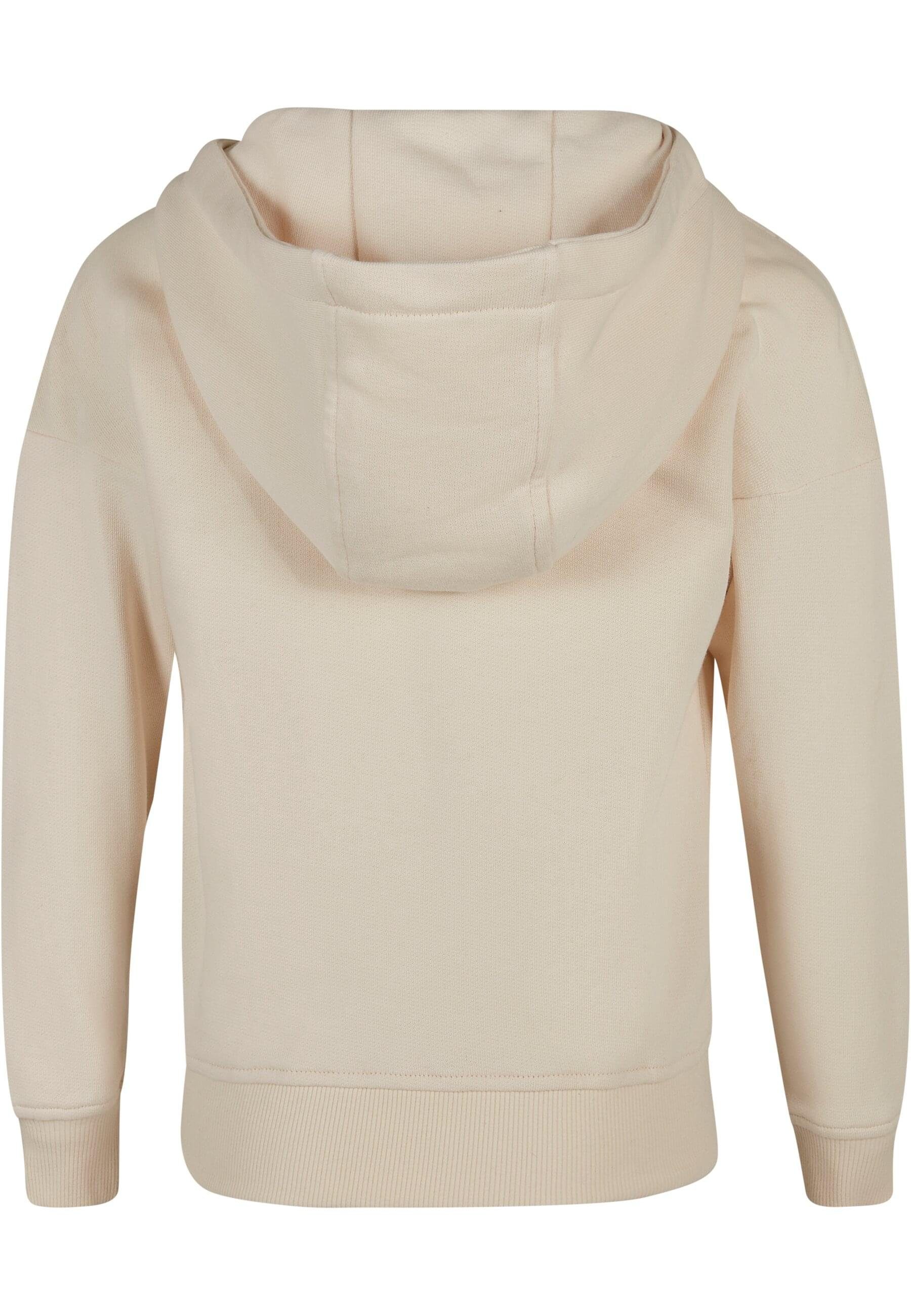 URBAN CLASSICS Kapuzensweatshirt Terry Organic whitesand (1-tlg) Zip Damen Girls Hoody