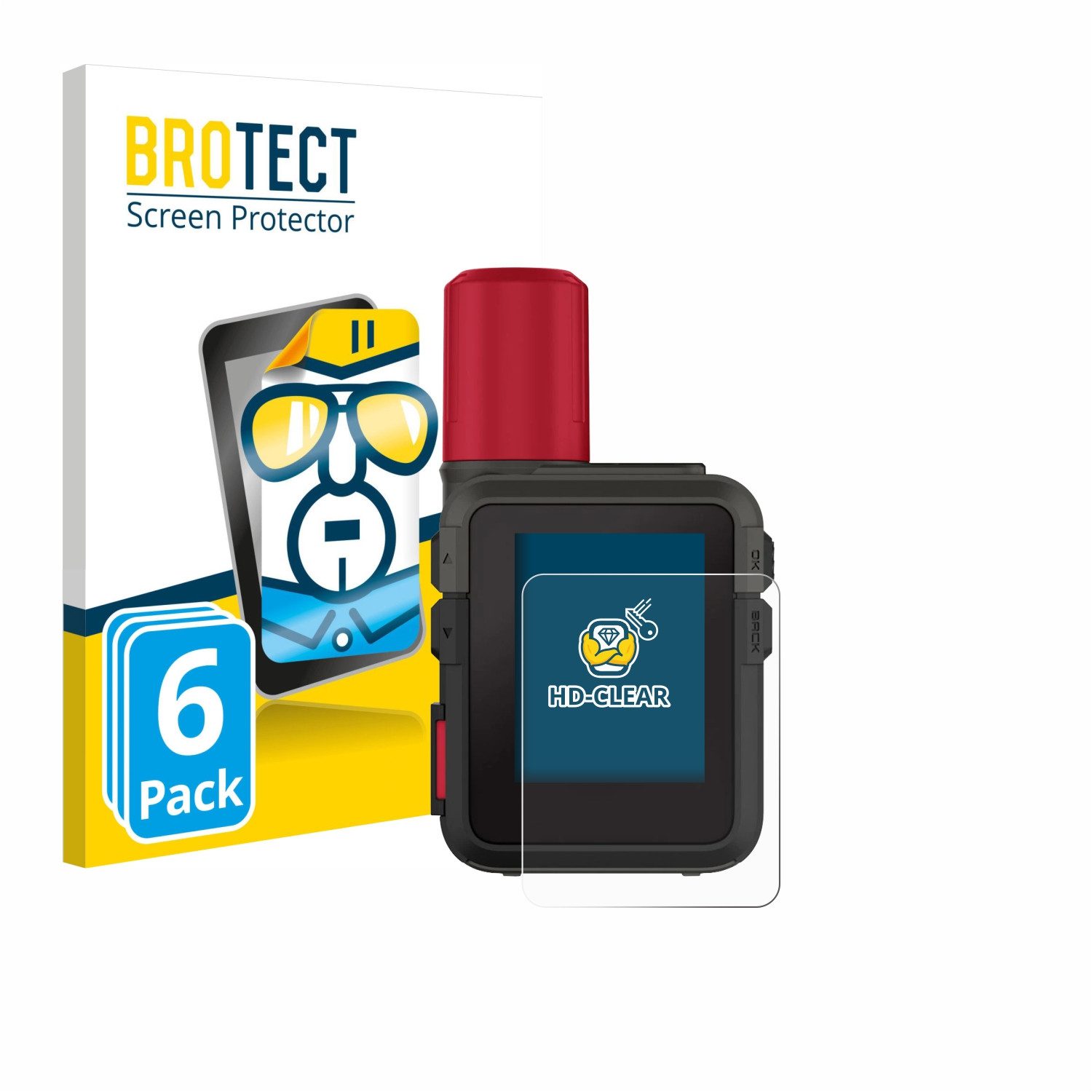 BROTECT Displayschutzfolie Schutzfolie für Garmin inReach Mini 3 Plus, 6 Stück, Displayschutz Schutz Folie Klar Transparent