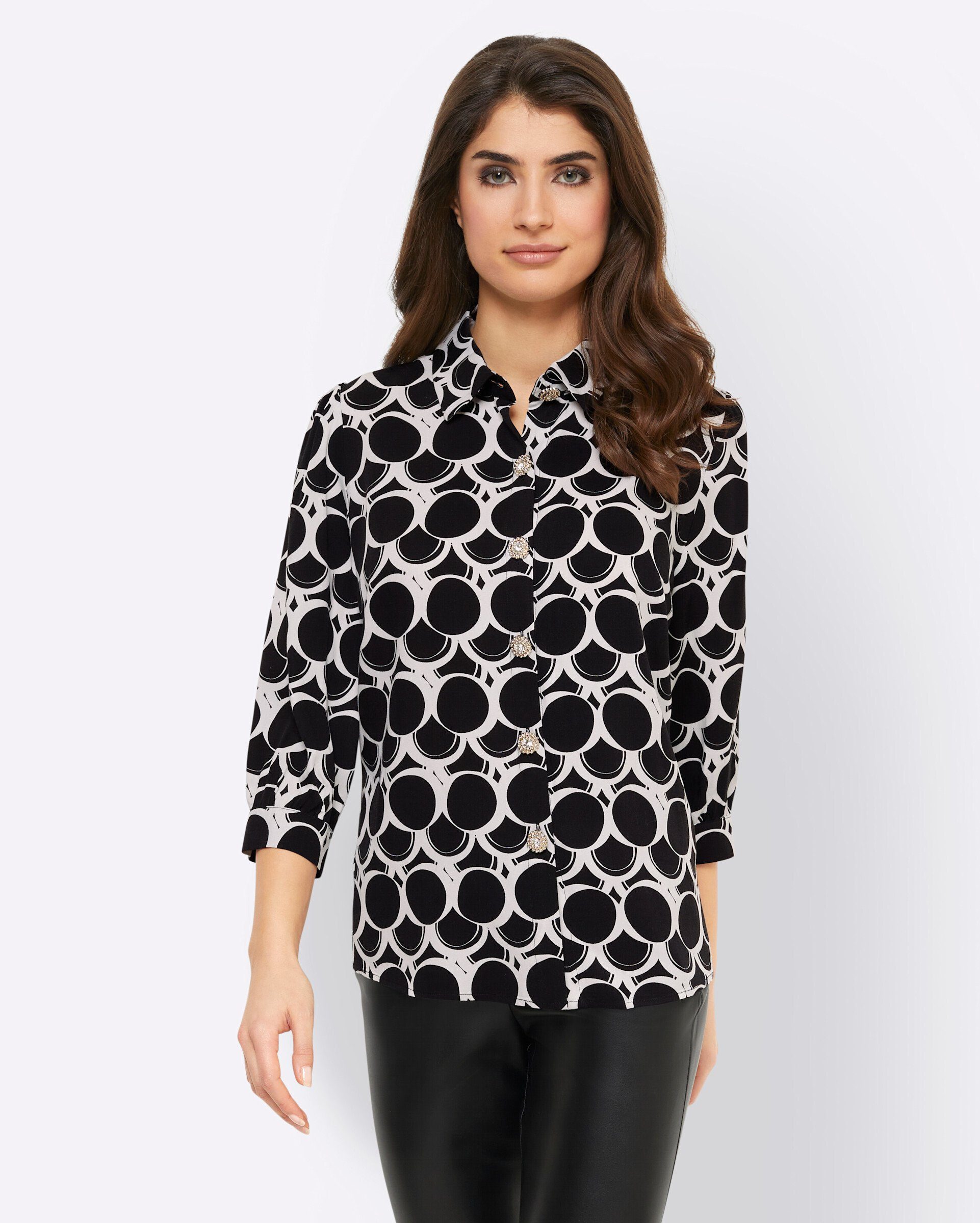 Klassische Bluse Druckbluse