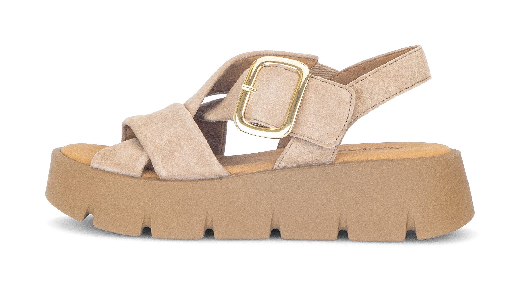 Gabor Keilsandalette, Plateau, Sommerschuh, Riemchensandale mit Kreuzbandage