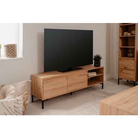 möbelando TV-Board Korsika (BxHxT: 150x49x40 cm), in Dekor Artisan Oak