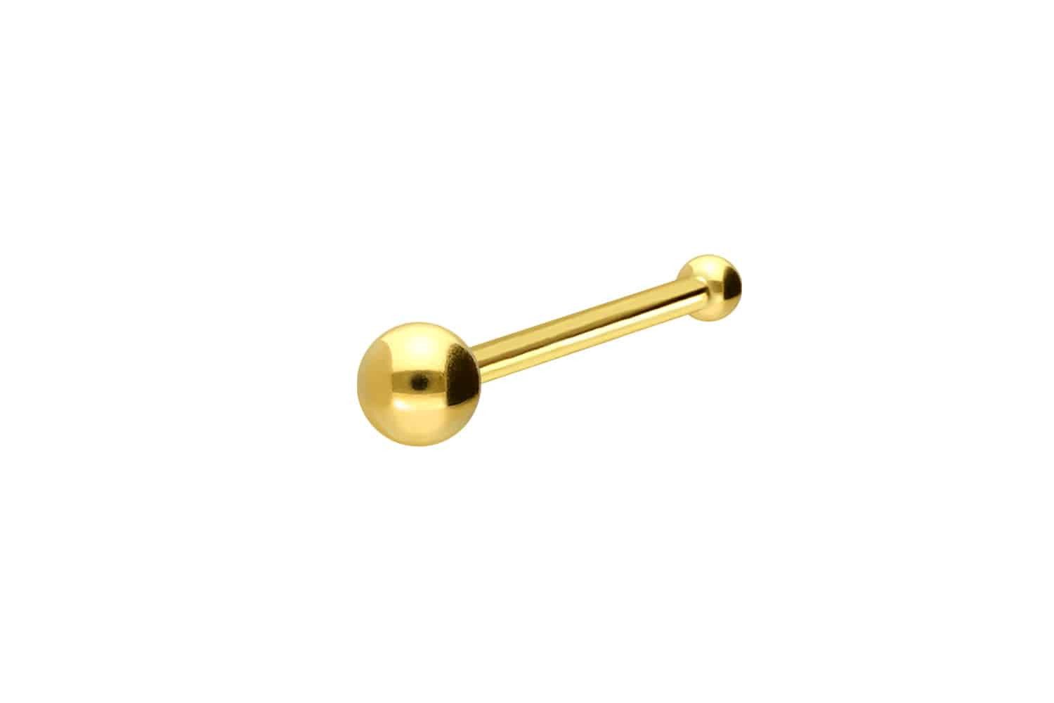PIERCINGLINE Nasenpiercing Chirurgenstahl Nasenstecker Pin KUGEL (Nasenstecker, 1-tlg)