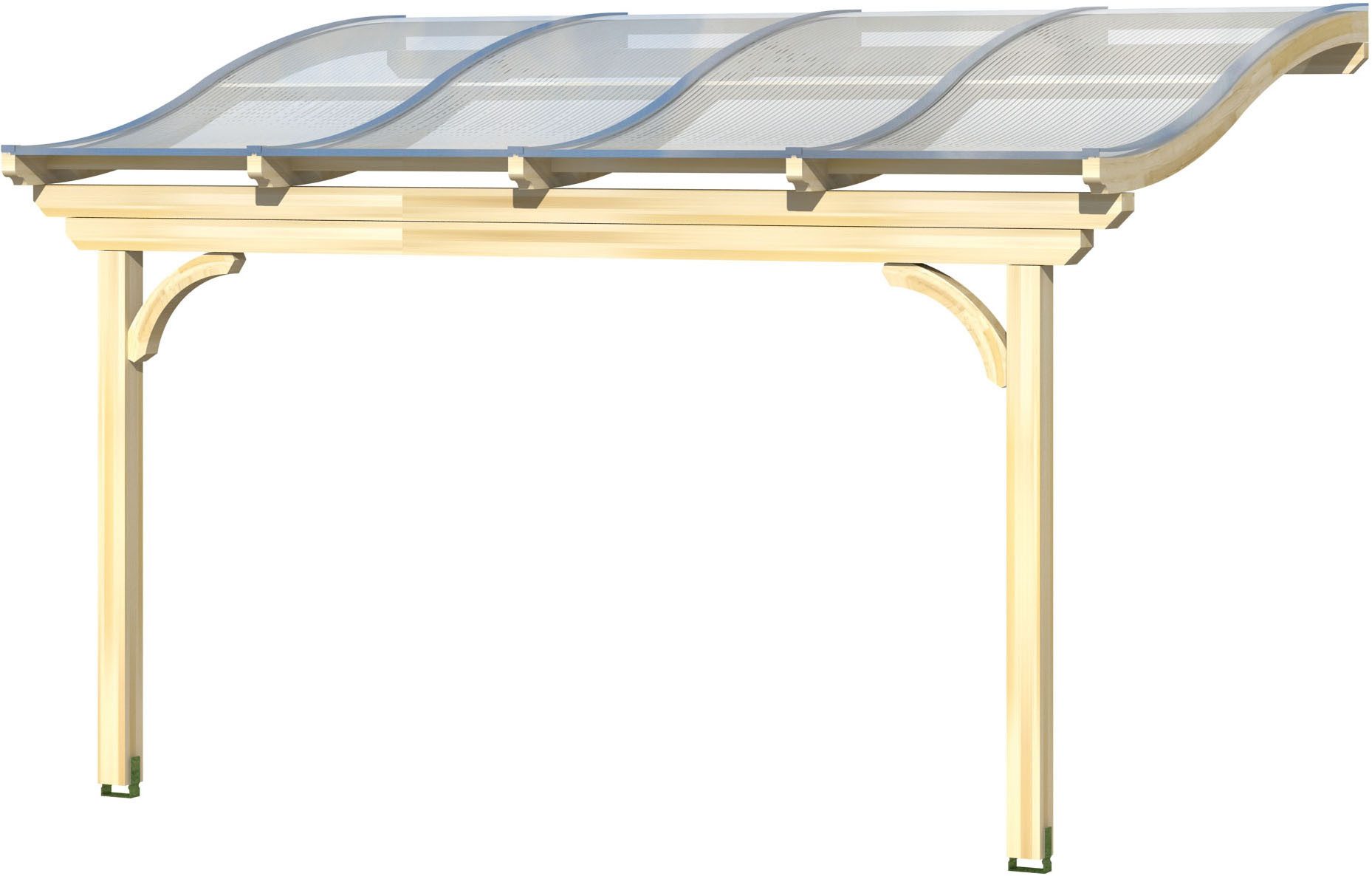 Skanholz Terrassendach Verona, BxT: 434x339 cm, Bedachung Doppelstegplatten, Leimholz