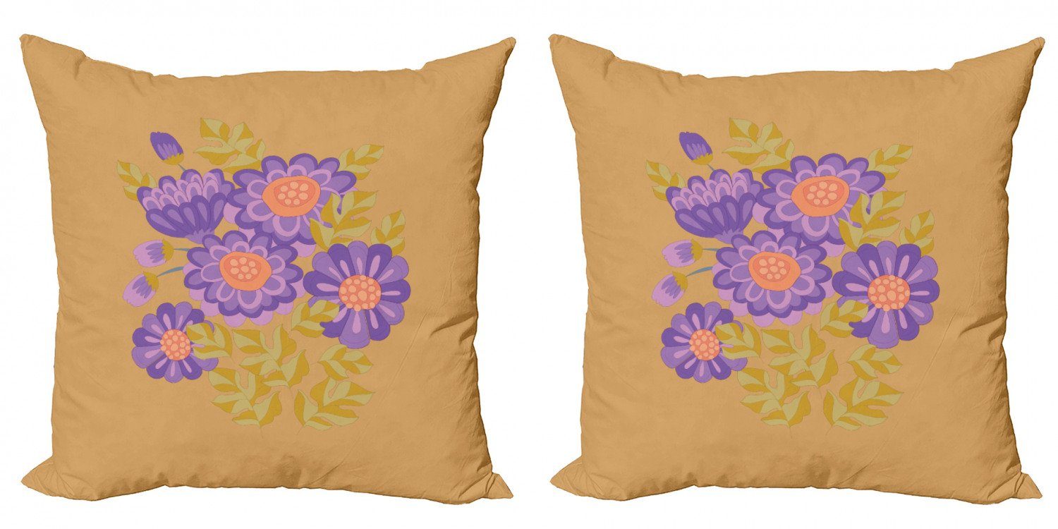 der Doppelseitiger Kissenbezüge Blumenstrauß Accent Fall (2 Abakuhaus Modern Digitaldruck, Stück), Aster Blossom