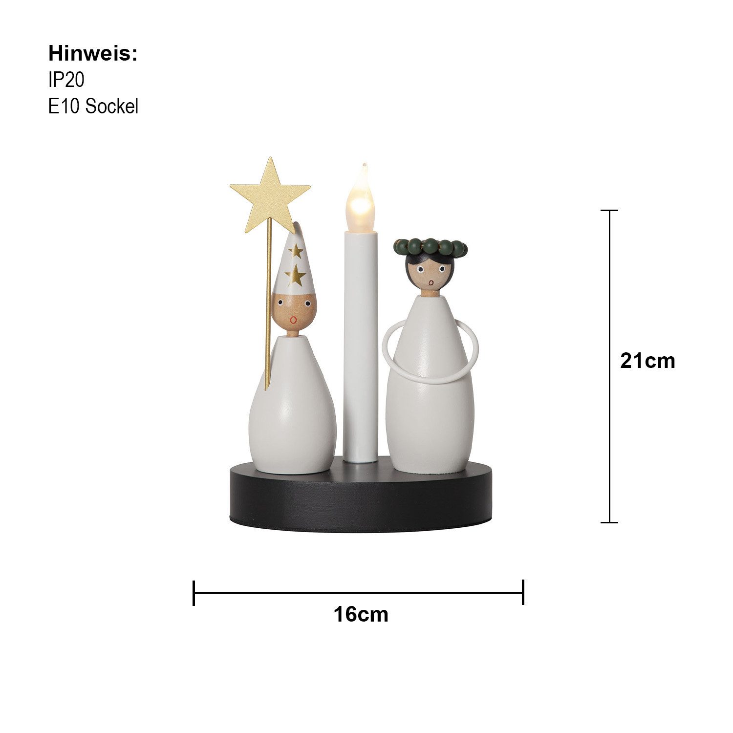 STAR TRADING LED Schwibbogen Kerzenleuchte Christmas Joy (1-tlg) – Bild 4 von 4