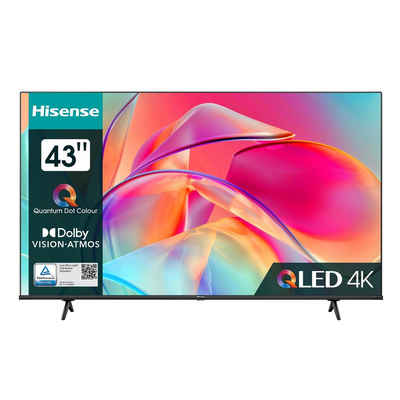 Hisense 43E7KQ QLED-Fernseher (108,00 cm/43 Zoll, QLED 4K UHD, Smart TV VIDAA U6, WLAN 2.4 G / 5G, Sound Technologie Dolby Atmos, Dolby MS12)