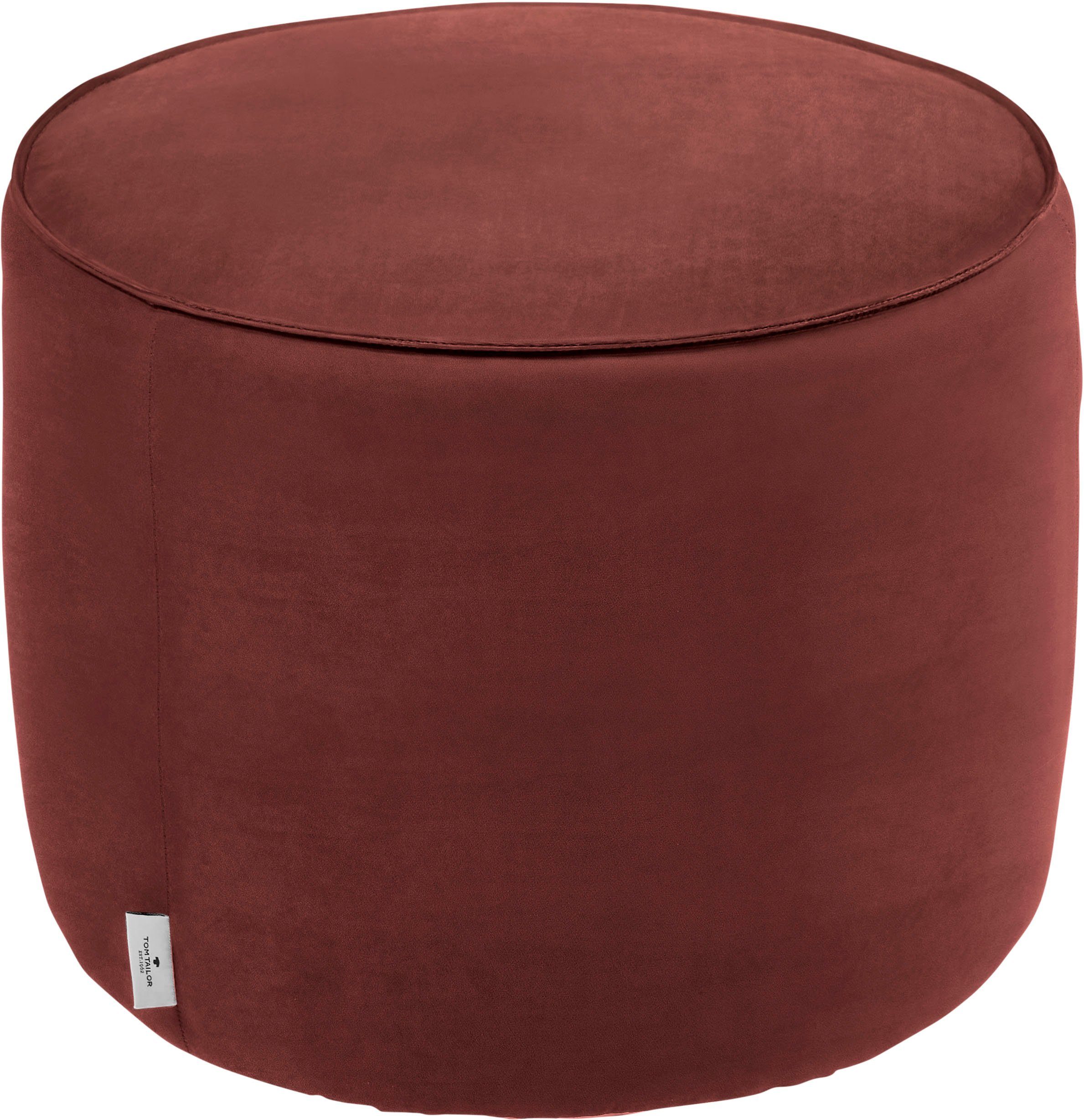 50 TOM cm DROP ø TAILOR HOME Pouf mit Kedernaht, CHIC,