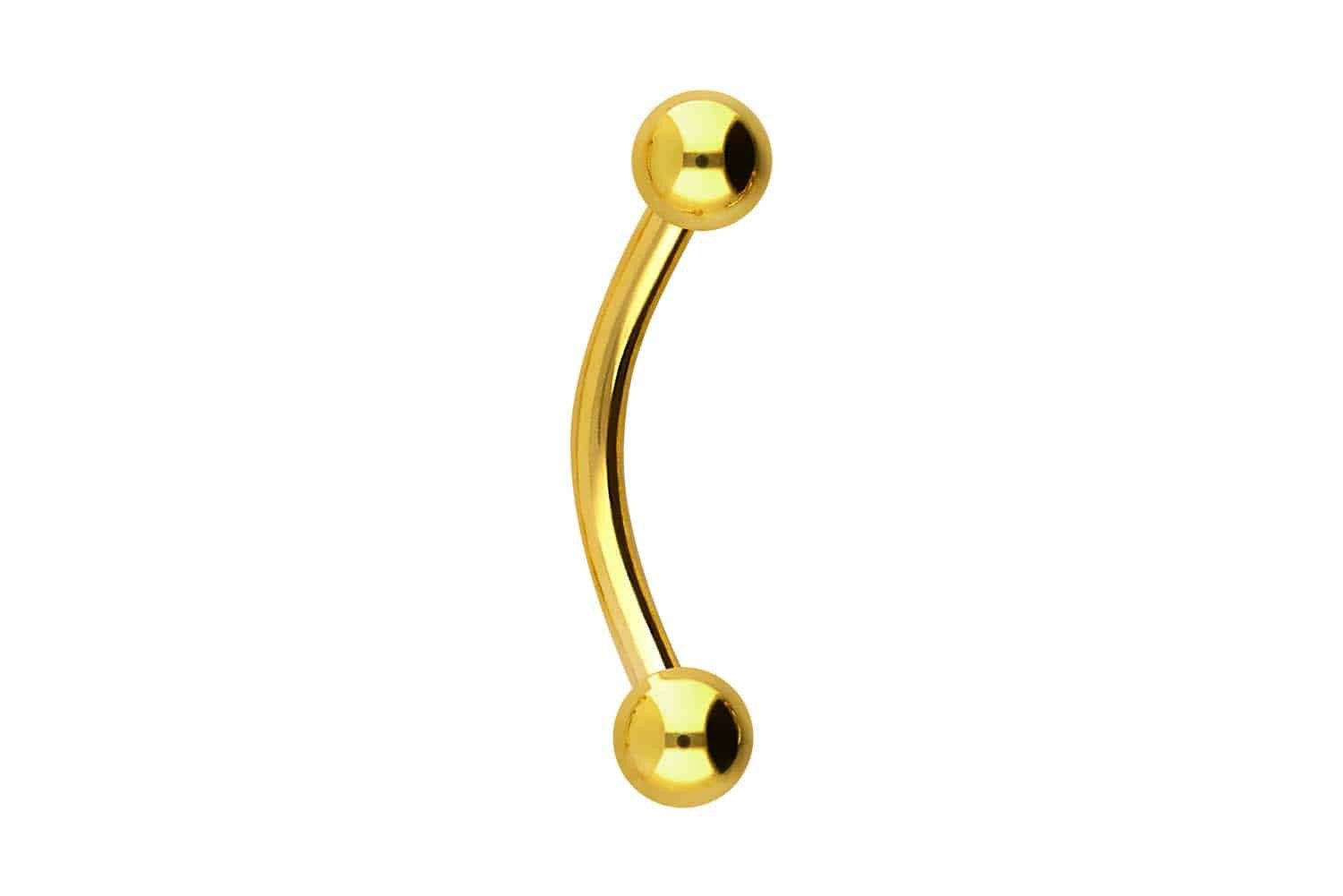 Bauchnabelpiercing Titan Banane mit Innengewinde
