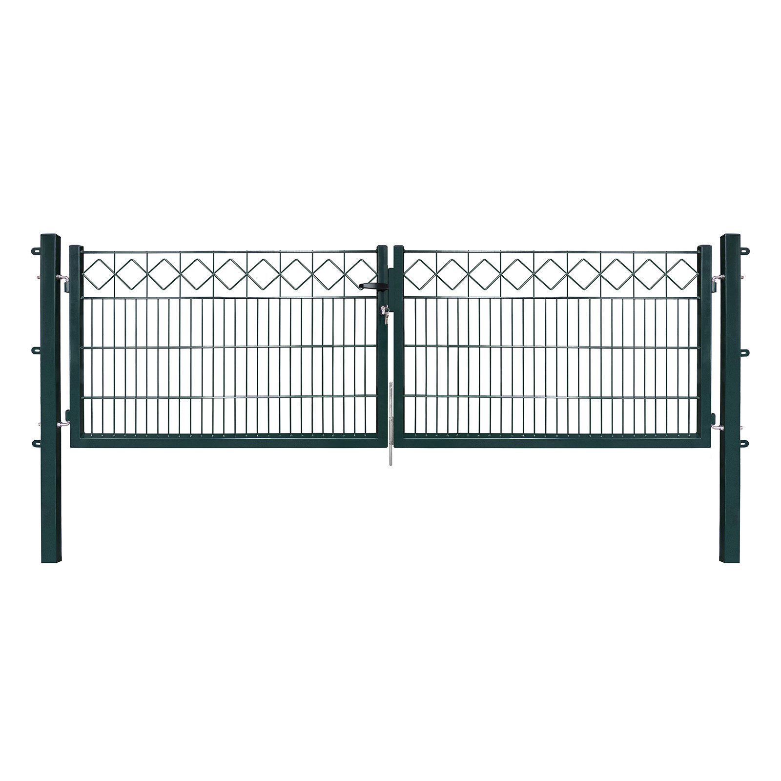 Arvotec Gartentor mit Zierleiste "Karo" BxH 300 x 80/100/120cm UV-& witterungsbeständig, UV-beständig, abschließbar, witterungsbeständig